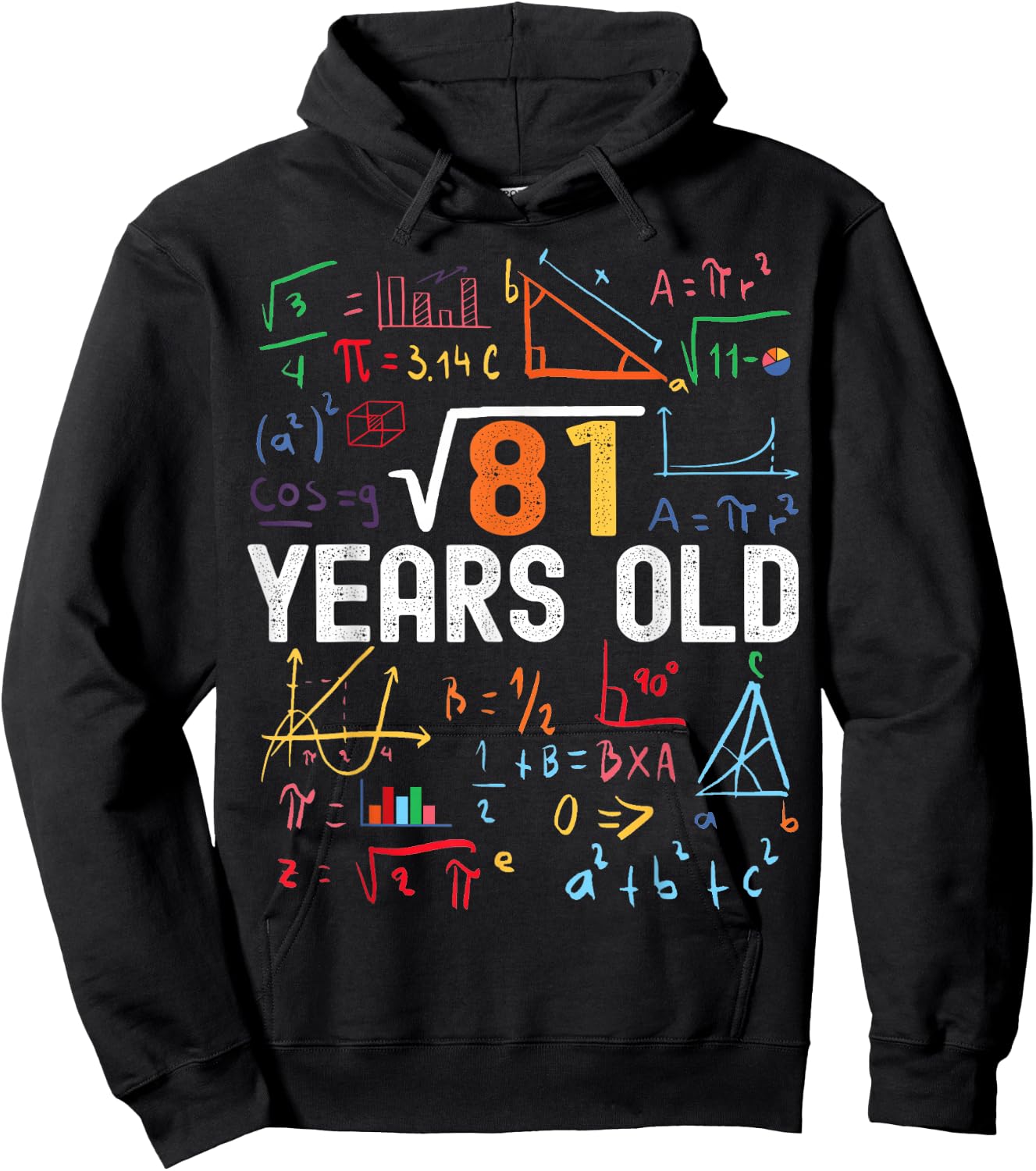 Square Root Of 81 9th Birthday 9 Years Old Birthday Hoodie - Hoodie | Black