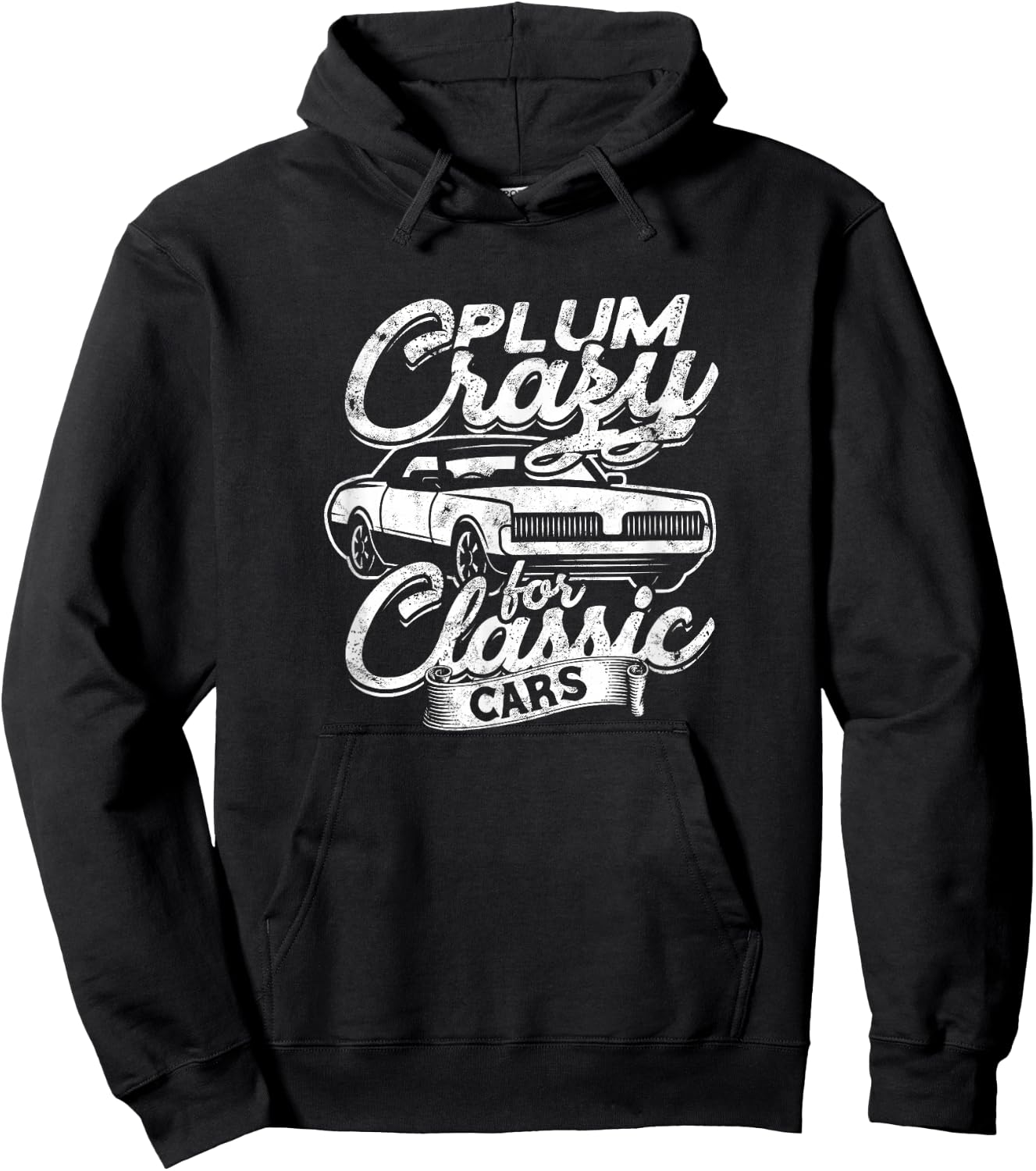 Plum Crazy for Classic Cars - oldies Hoodie - Hoodie | Black