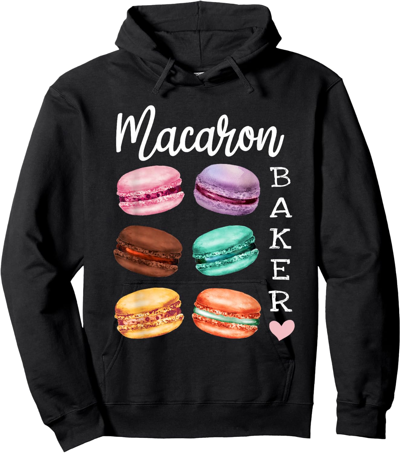 Macaron Baker a French Candy Dessert Lover as Macaron Hoodie - Hoodie | Black