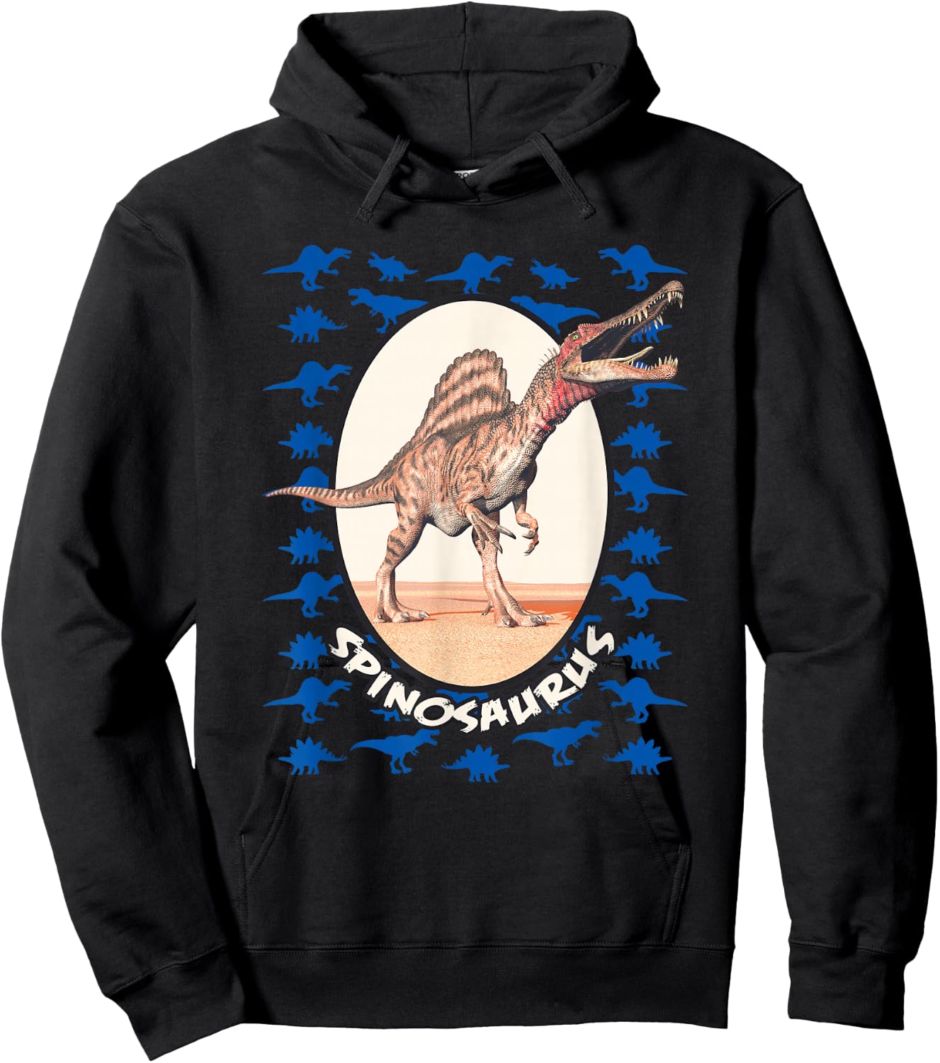 Spinosaurus Shirt for Kids, Dino Gift, Dinosaur Adult Hoodie - Hoodie | Black