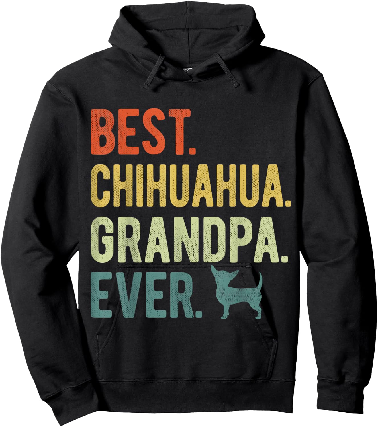 Best Chihuahua Grandpa Ever Dog Lovers Father's Day Hoodie - Hoodie | Black