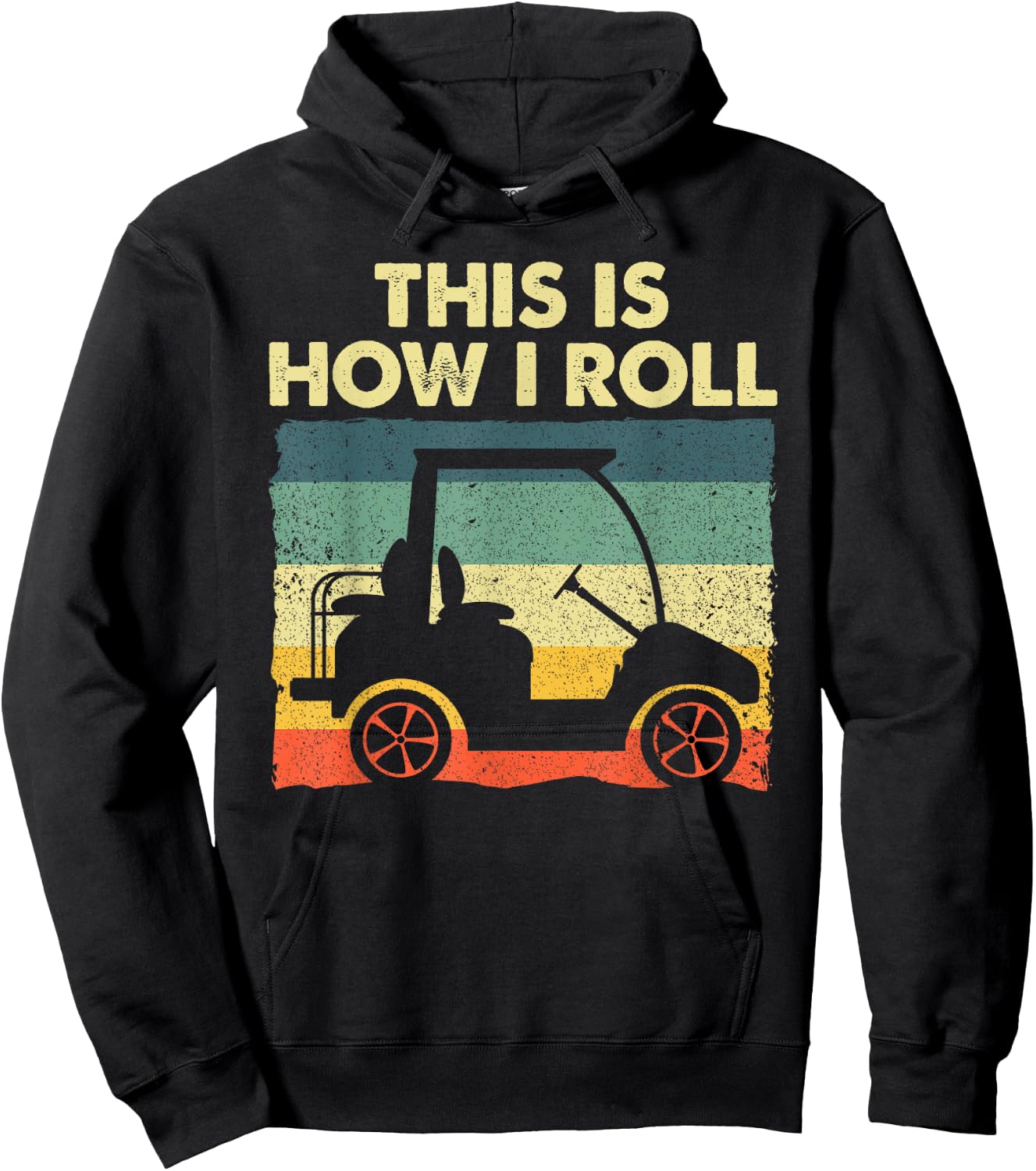 Funny Golf Cart Design Women Kids Golfer Golf Lover Hoodie - Hoodie | Black