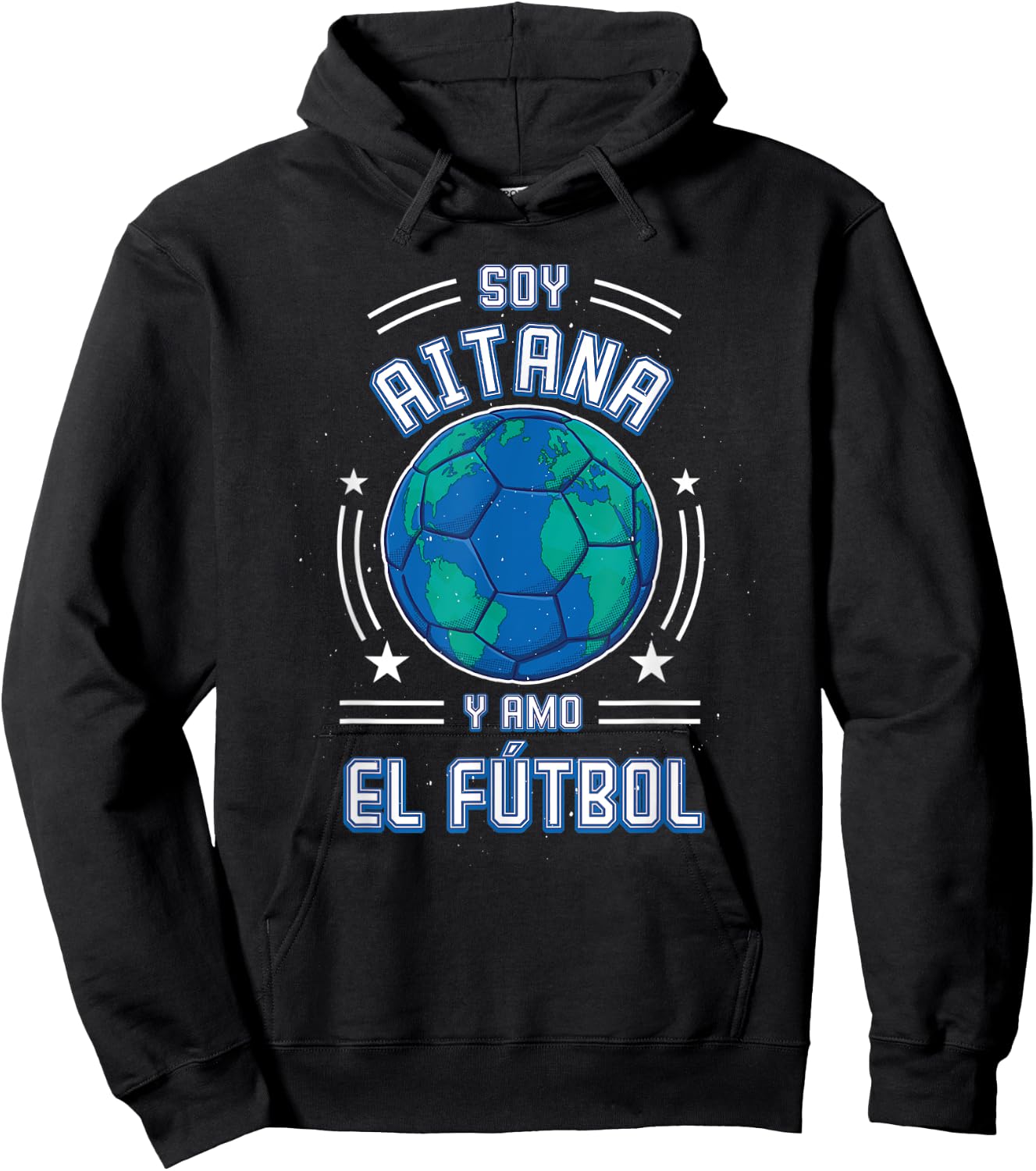 I am Aitana Y Love Football, For Football Fans Hoodie - Hoodie | Black