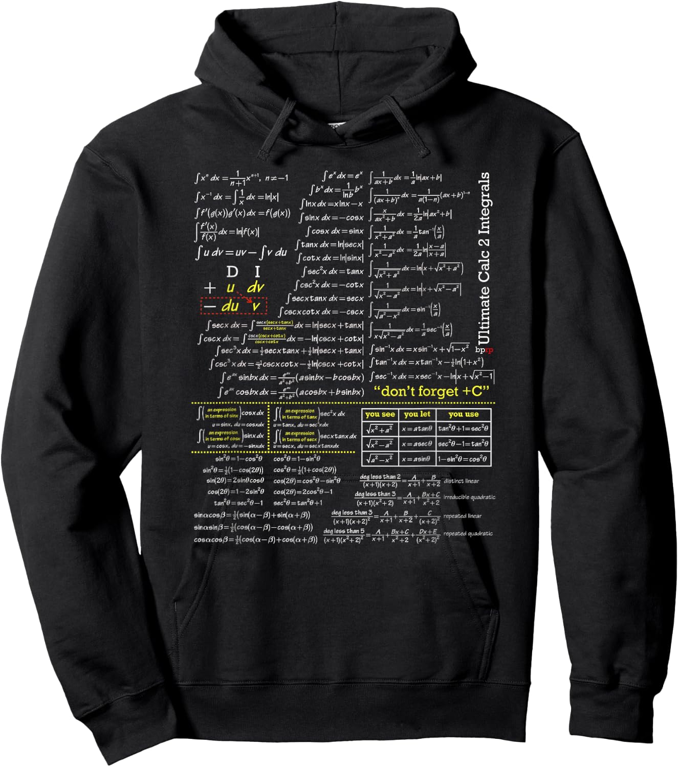 blackpenredpen Calculus 2 Ultimate Integral Hoodie - Hoodie | Black
