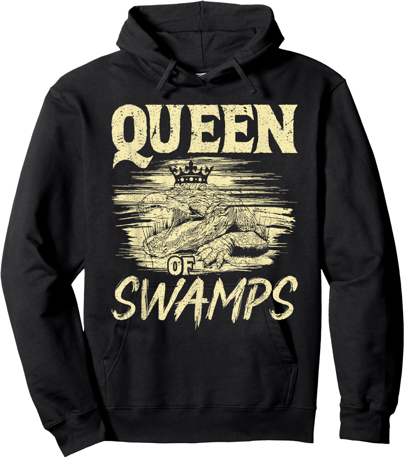 Gator Hunting Queen of Swamps Alligator Hunter Hoodie - Hoodie | Black
