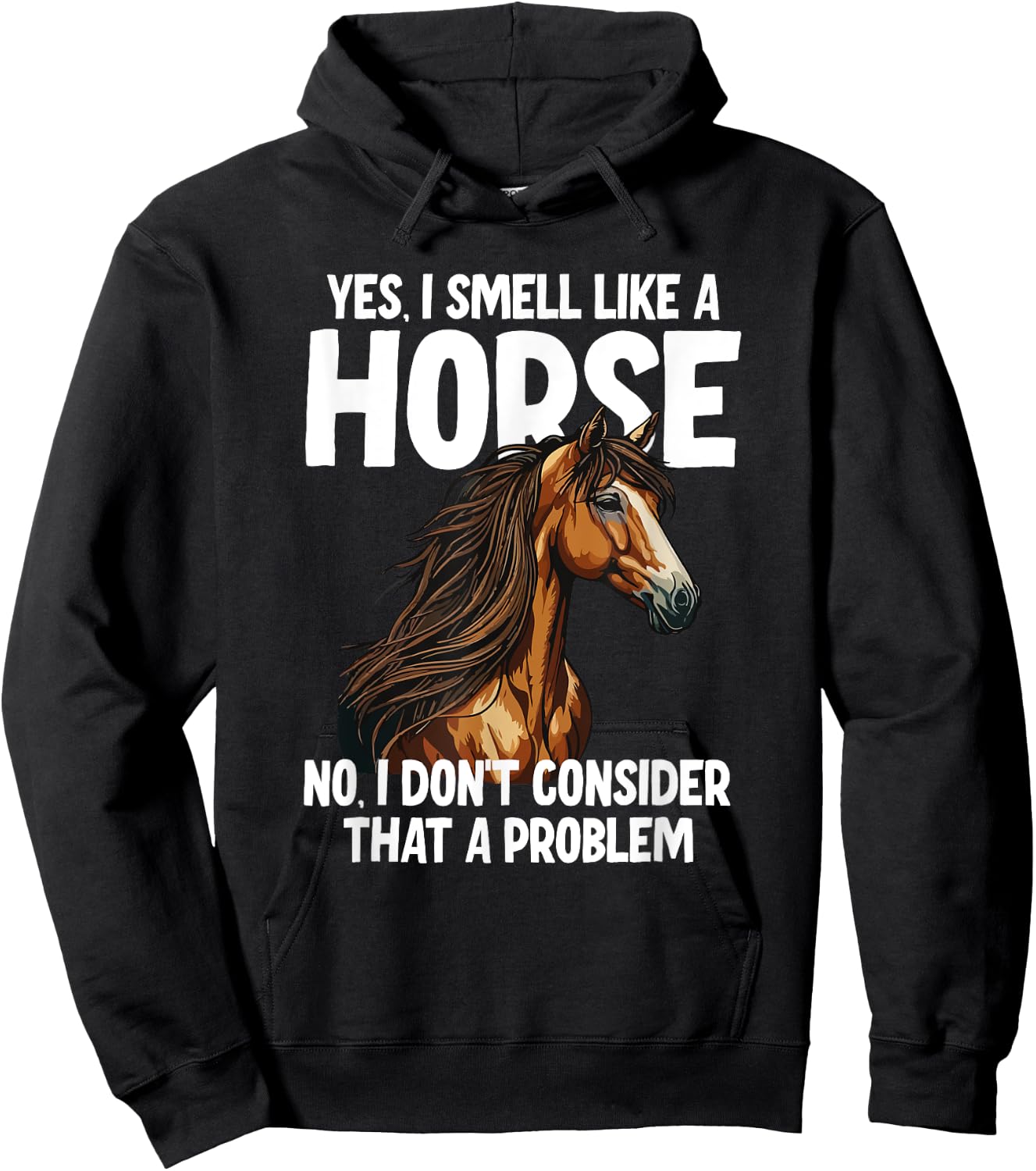 Yes I Smell Like a Horse No I Don't Consider That a Problem Hoodie - Hoodie | Black
