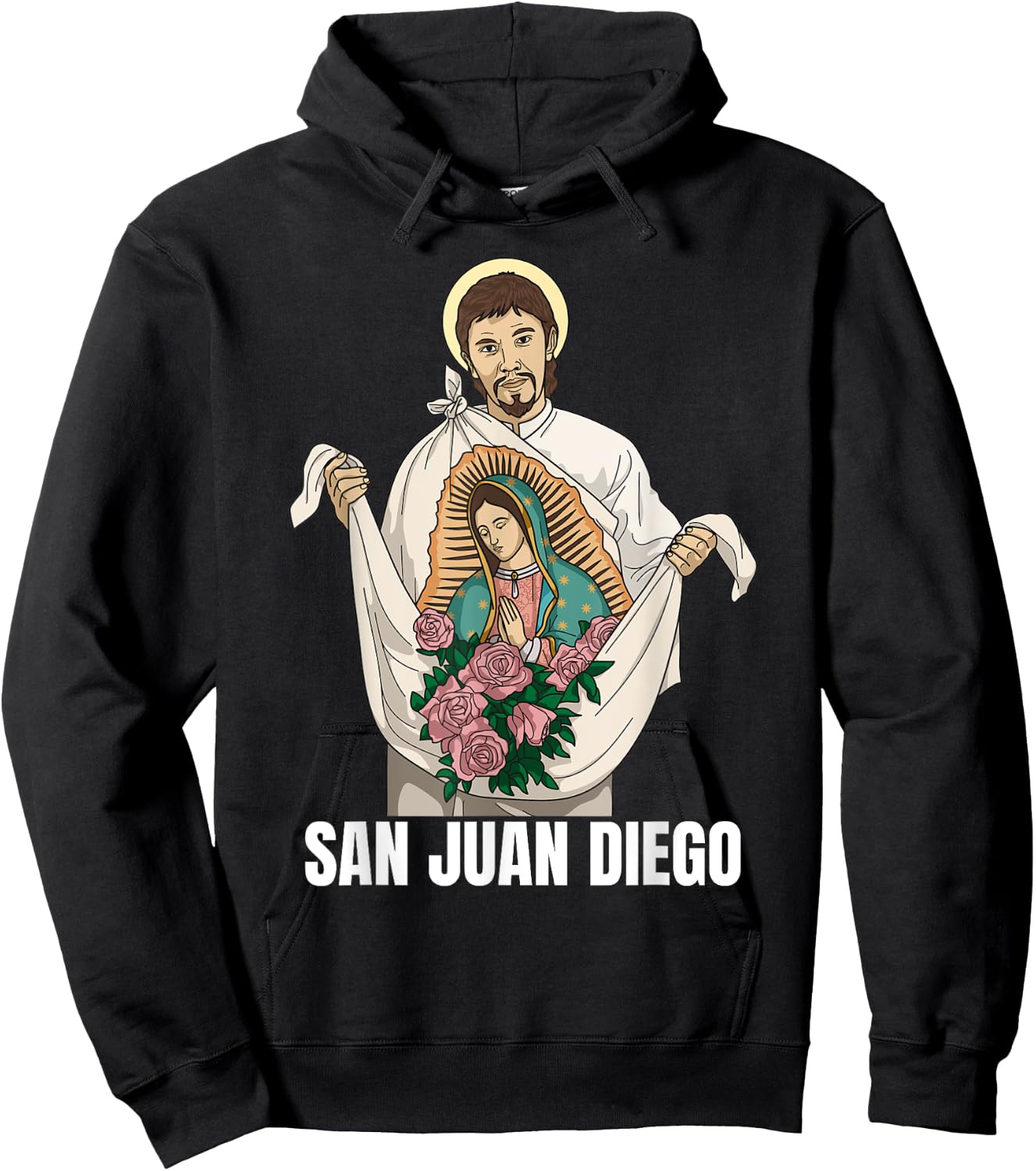 Saint Juan Diego Guadalupe Catholic Hoodie - Hoodie | Black