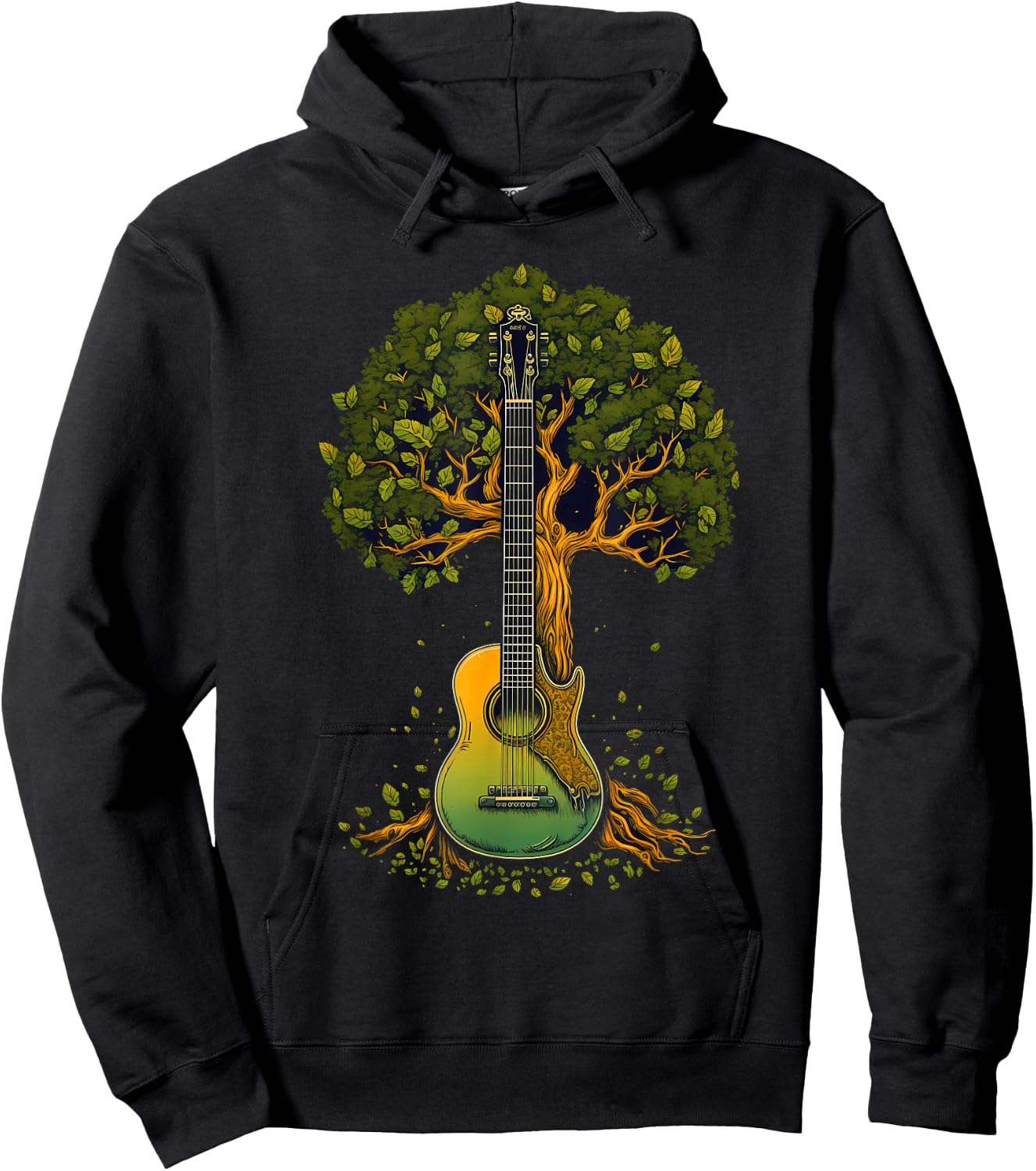 Guitar Tree of Life, Guitar Tree Hoodie - Hoodie | Black