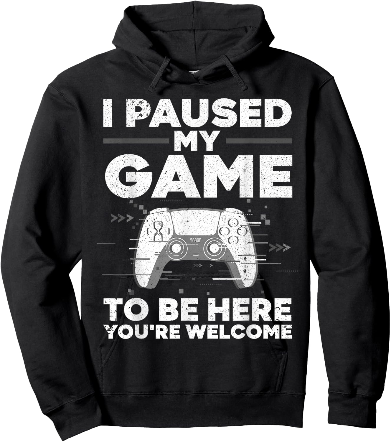 Cool Video Gamer Boys Kids Game Paused Gaming Gamers Hoodie - Hoodie | Black