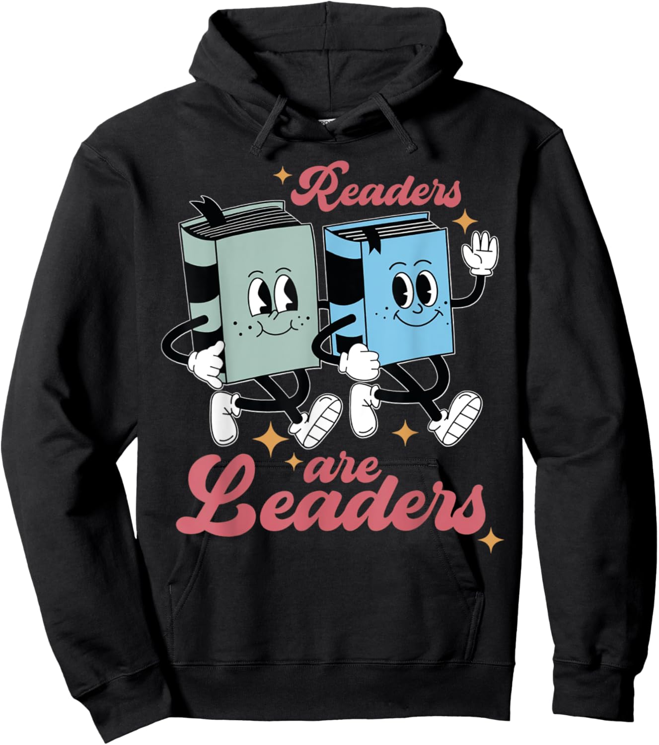Reading Teacher Readers Are Leaders Retro Groovy Vintage Men Women Hoodie - Hoodie | Black