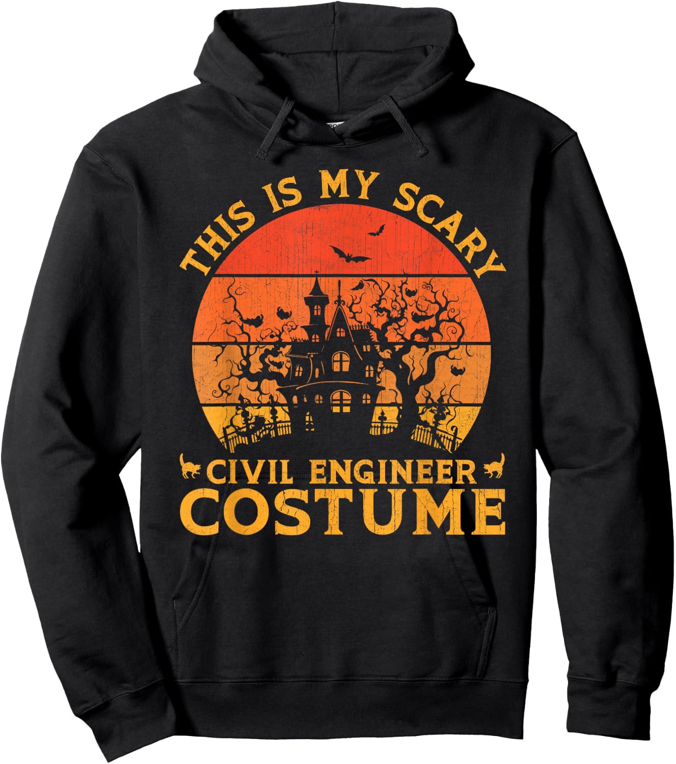 Civil Engineer Matching This is My Scary Halloween Costume Hoodie - Hoodie | Black