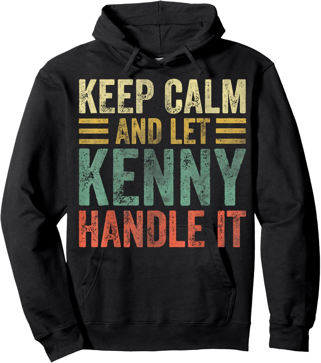 Personalized Name Shirt Keep Calm And Let Kenny Handle it Hoodie - Hoodie | Black