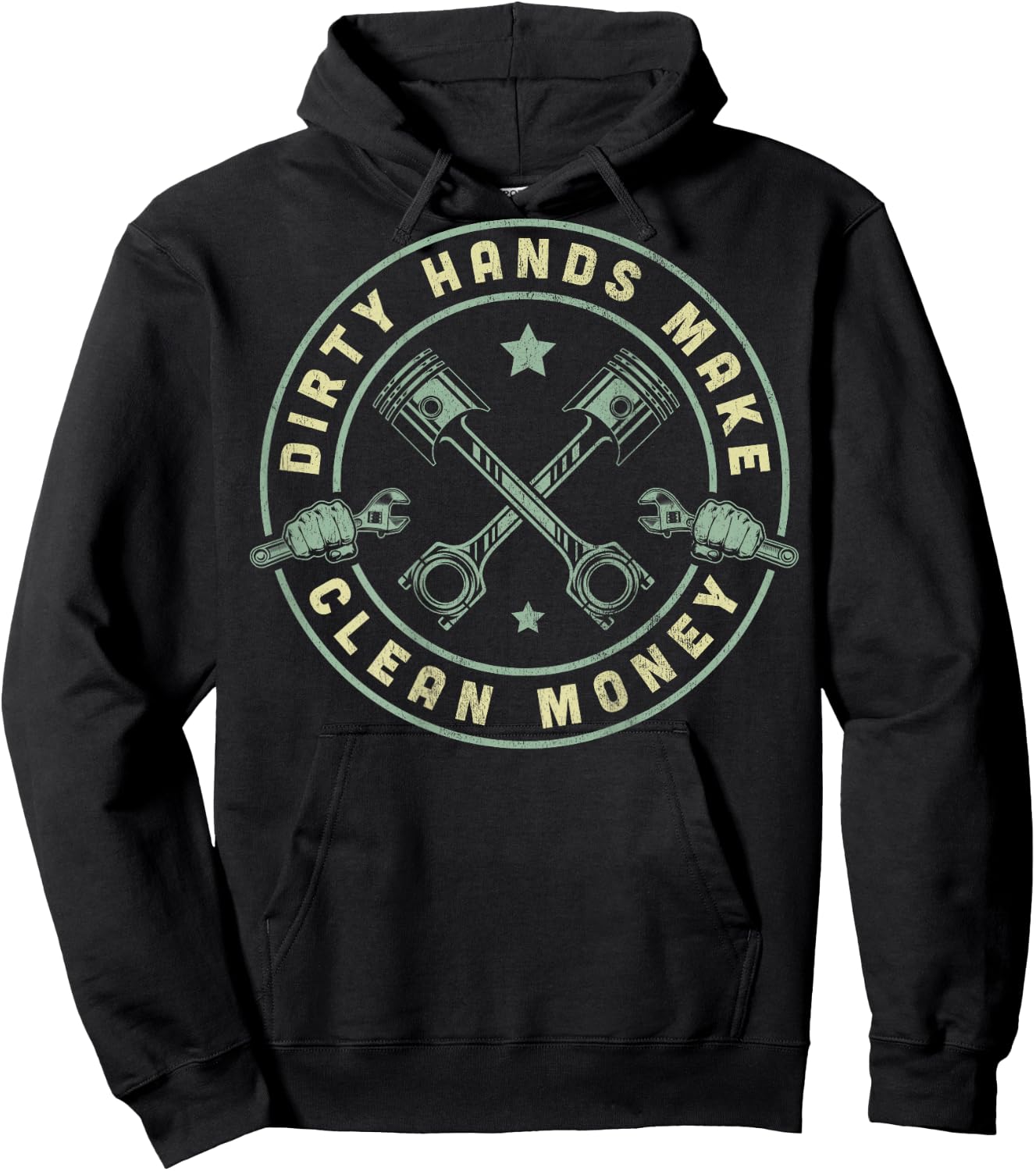 My Hands May Be Dirty But My Money Is Clean Mechanic Repair Hoodie - Hoodie | Black
