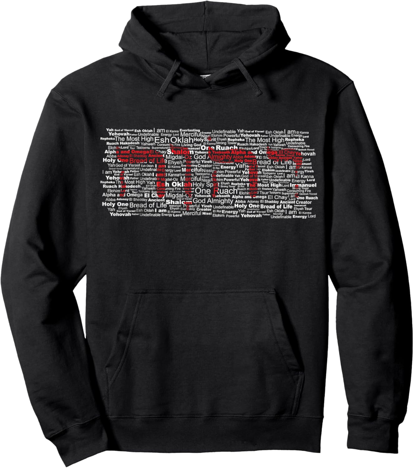 Yahweh YAH YHWH Tetragrammaton Names of the Father Hoodie - Hoodie | Black