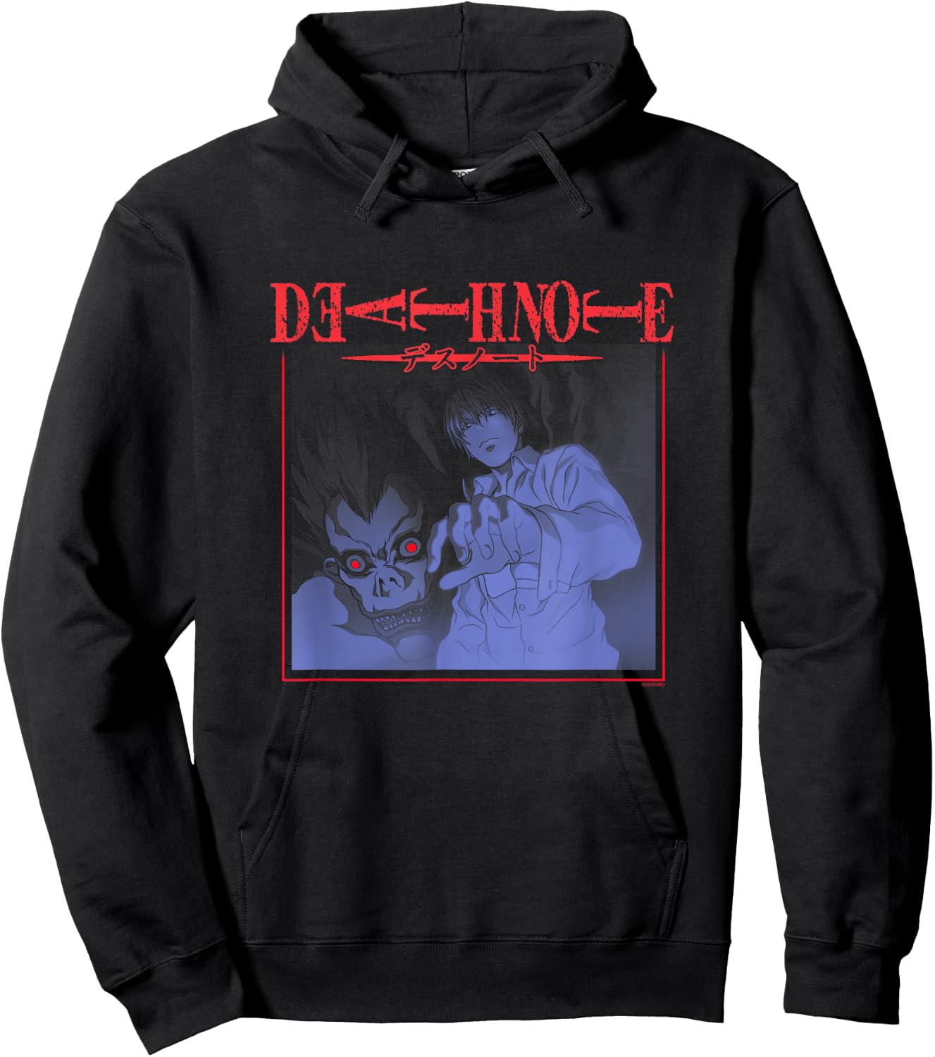 Death Note Light and Ryuk with Logo Anime Hoodie - Hoodie | Black