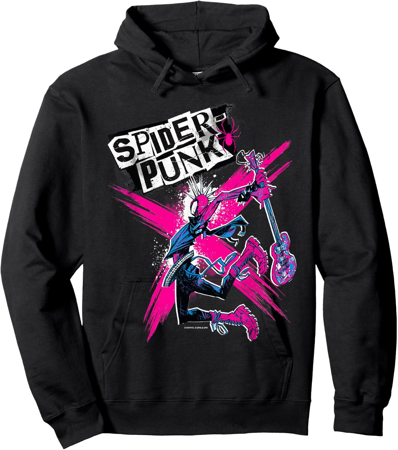 Marvel Spider-Man: Across The Spider-Verse Spider-Punk X Hoodie - Hoodie | Black