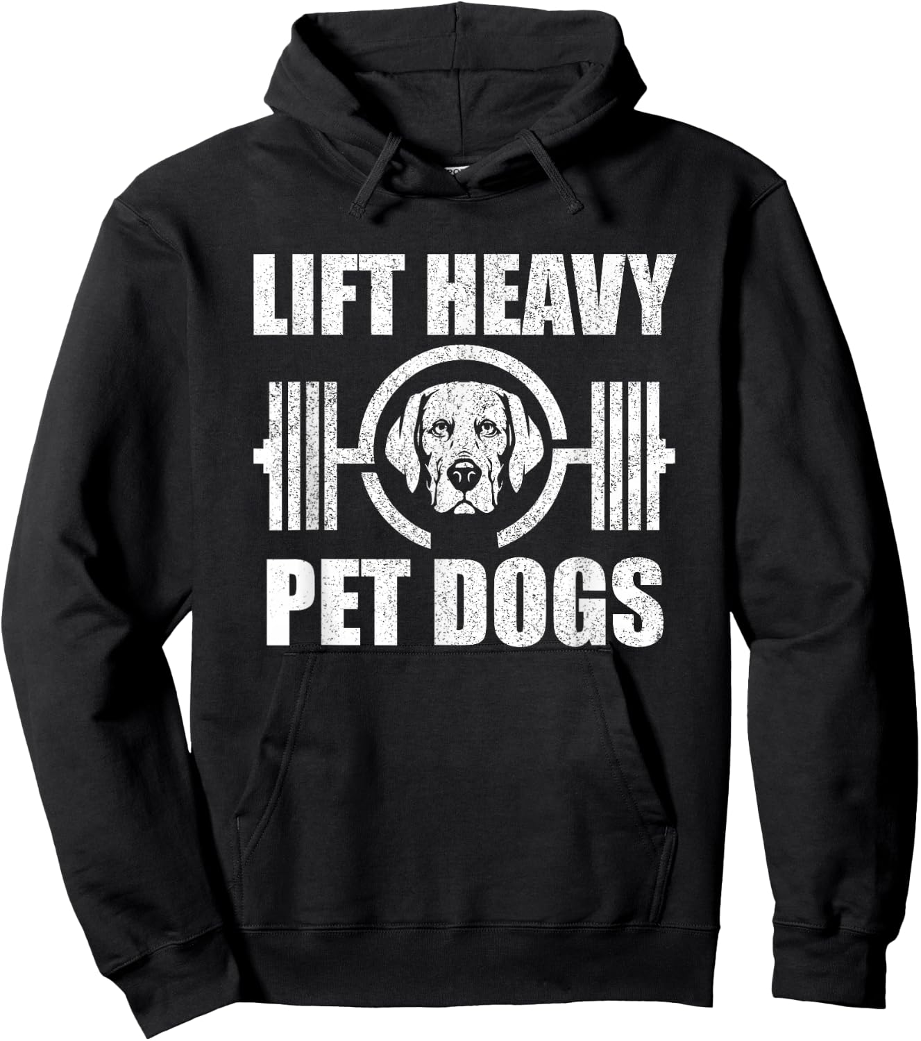 Lift Heavy Pet Dogs Bodybuilding Weightlifting Dog Lover Hoodie - Hoodie | Black