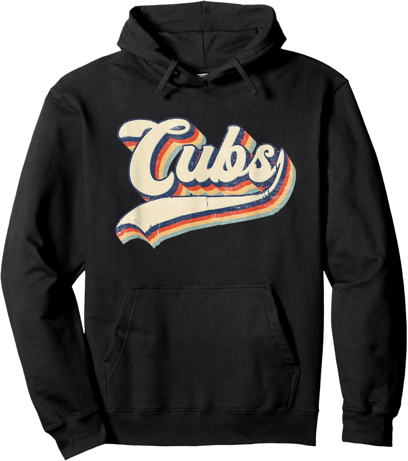 Cubs Sports Name Vintage Retro Gift Men Women Boy Girl Hoodie - Hoodie | Black