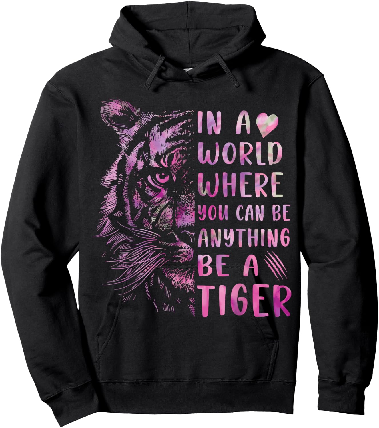 In A World Where You Can Be Anything Be Tiger,Powerful Women Hoodie - Hoodie | Black