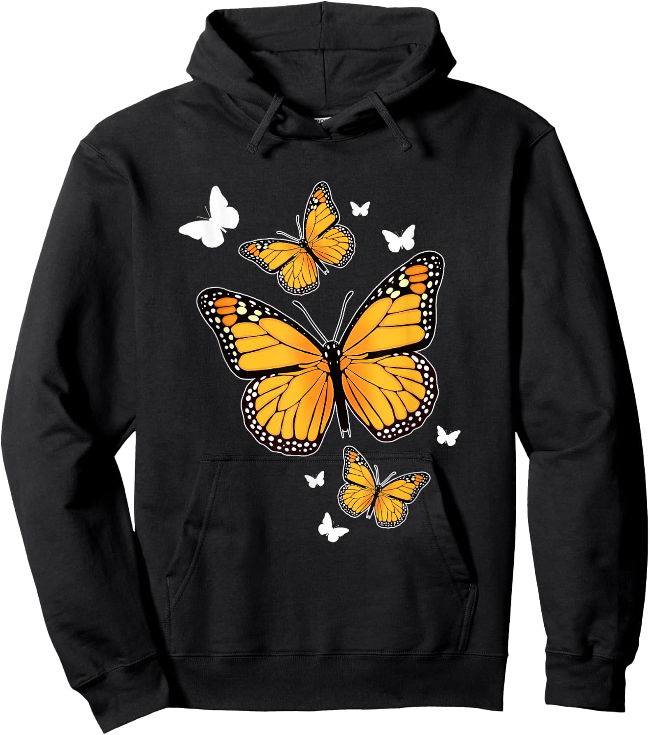 Flying Butterfly Lepidopterist Monarch Flutterby Hoodie - Hoodie | Black