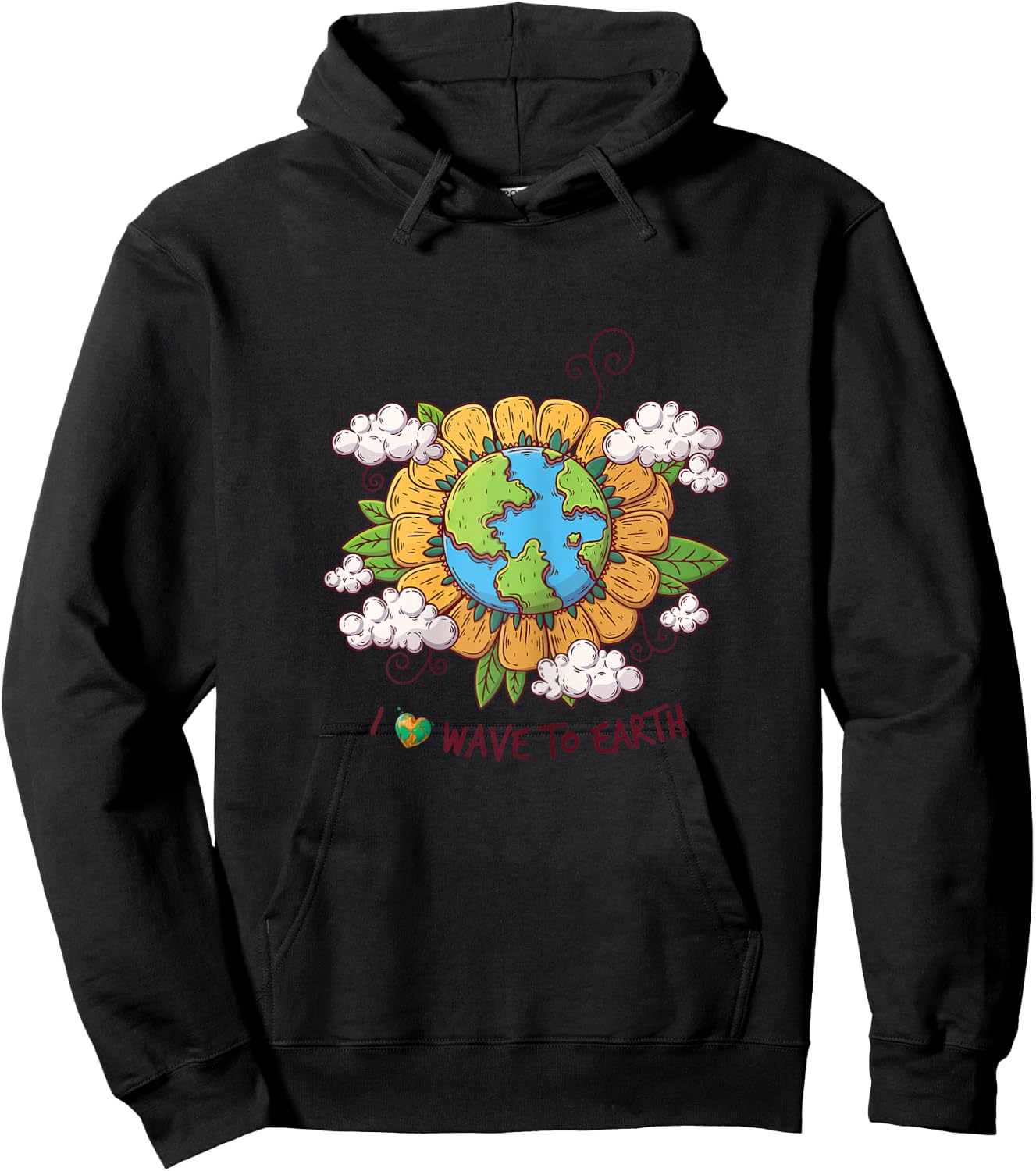 Artistic I Love Wave to Earth Hoodie - Hoodie | Black