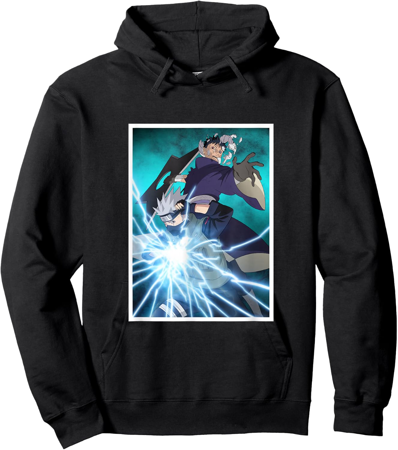 The Kakashi and Obito Fighting Hoodie - Hoodie | Black