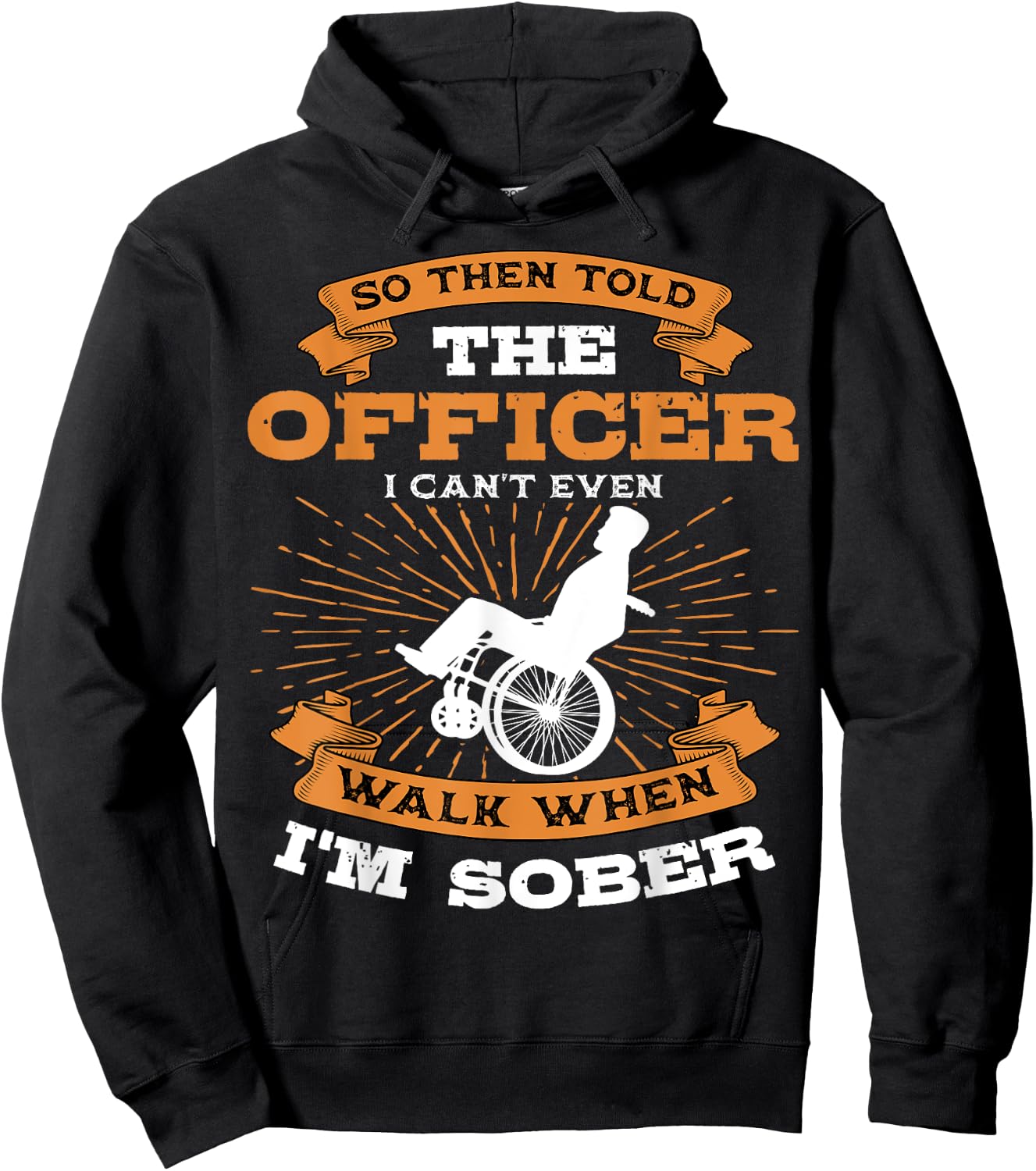 Paraplegic Disabled Person Paraplegia Wheelchair Paraparesis Hoodie - Hoodie | Black