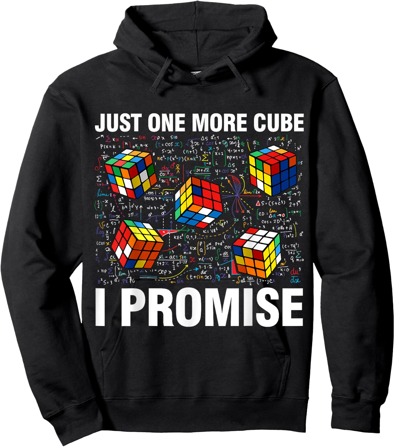 I'm Just Here to Solve Cubes Funny Math Lover Speed Cubing Hoodie - Hoodie | Black