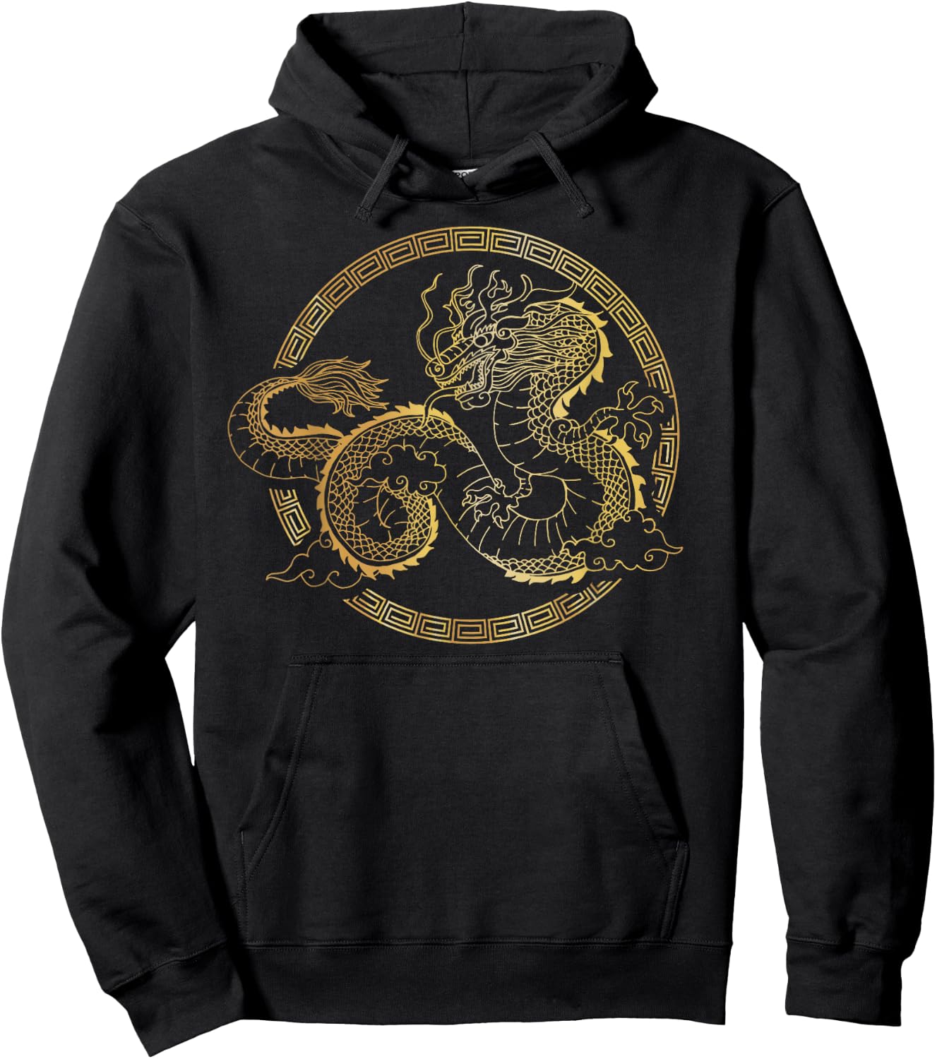 Japanese Tokyo Dragon Asian tattoo inspired retro 80’s style Hoodie - Hoodie | Black
