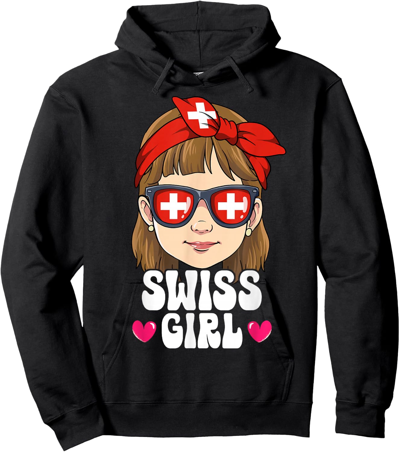 Swiss Girl Switzerland Hoodie - Hoodie | Black