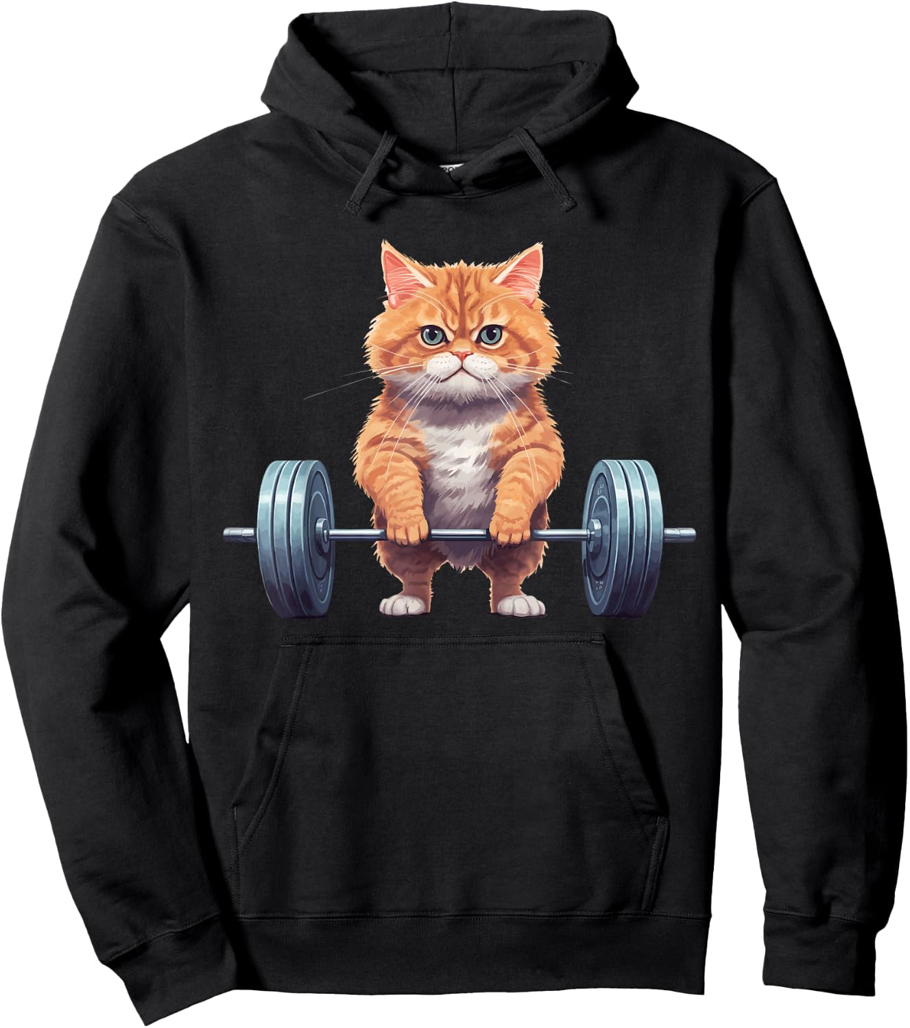 Gym Cat Deadlifting Hoodie - Hoodie | Black