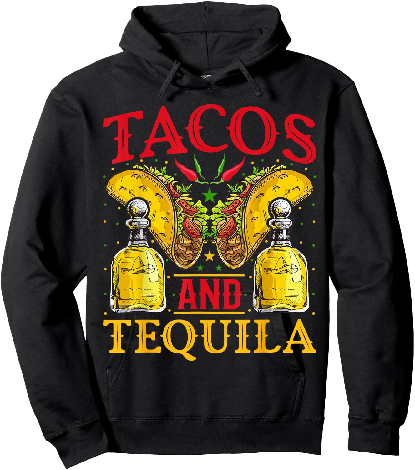Tacos and Tequila - Cinco De Mayo Tacos and Tequila Lover Hoodie - Hoodie | Black