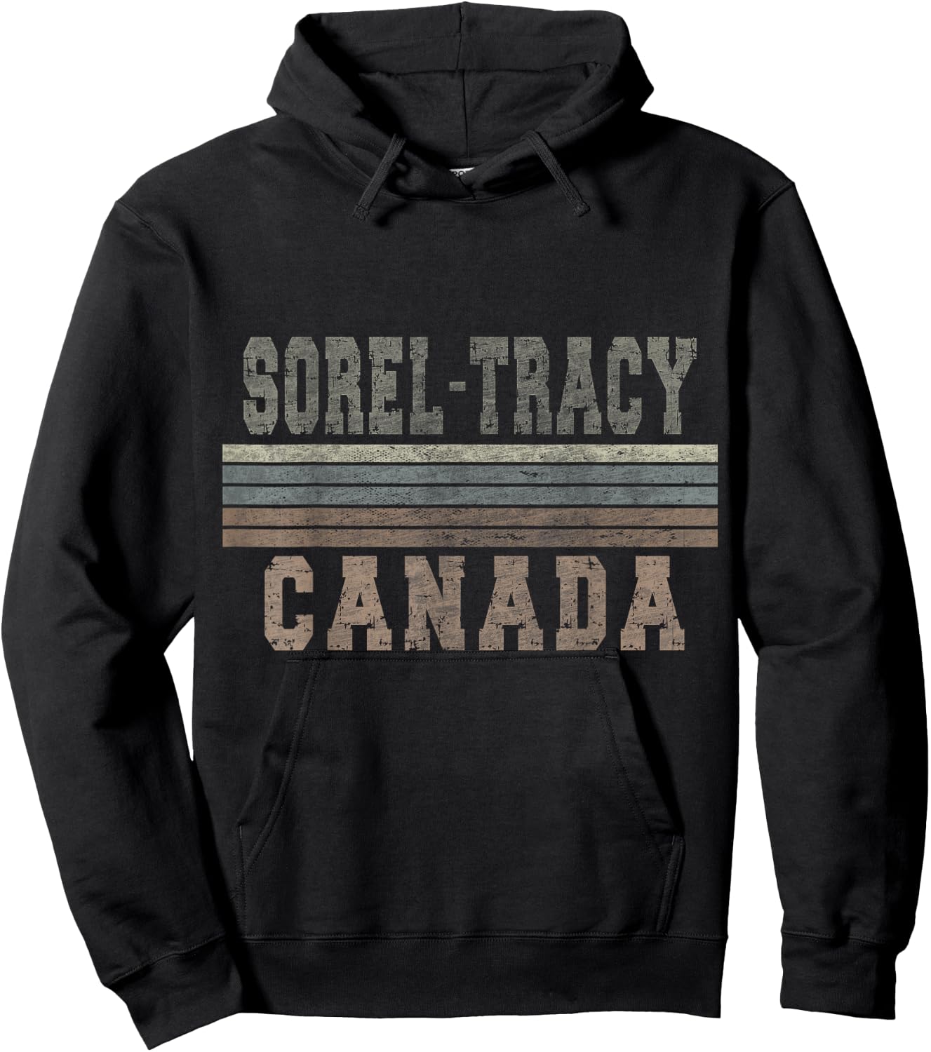 Retro Sorel-Tracy Canada Hoodie - Hoodie | Black