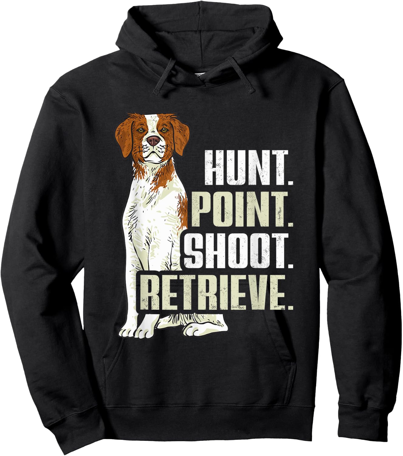 Brittany Spaniel Hunting Brittany Dog Hoodie - Hoodie | Black