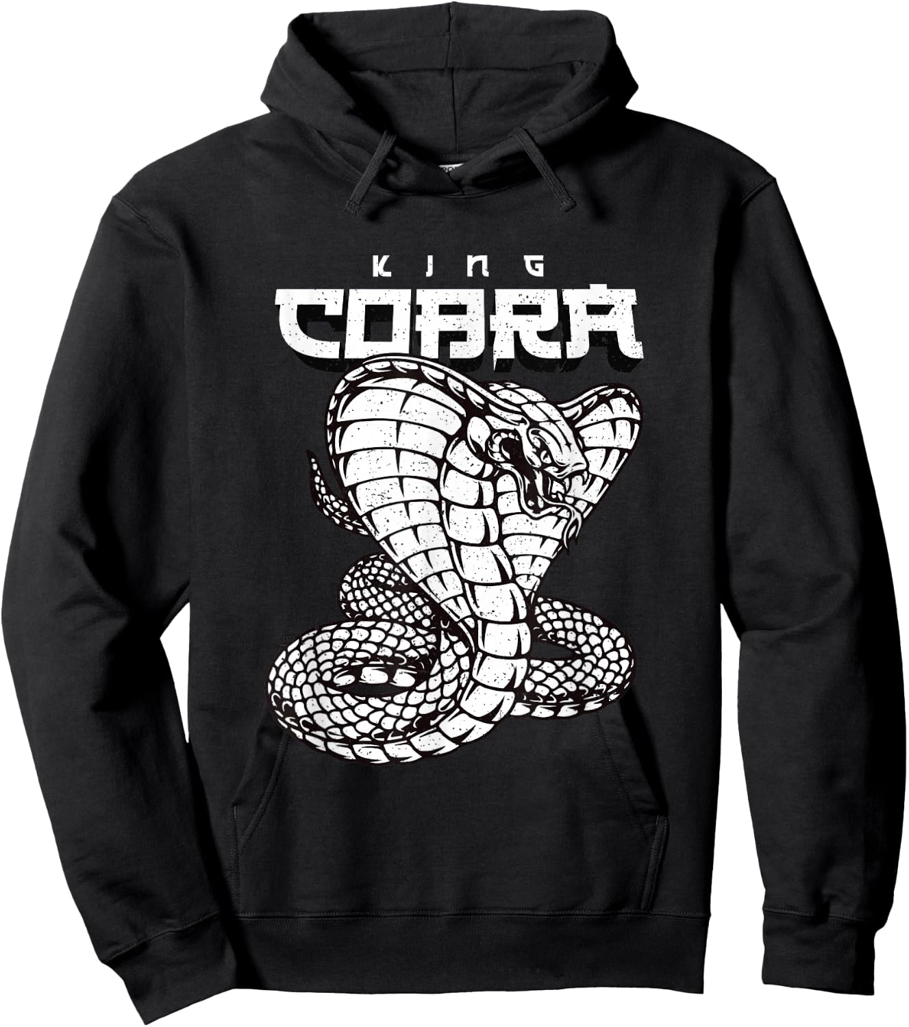 Vintage Snake Japanese Style King Cobra Hoodie - Hoodie | Black