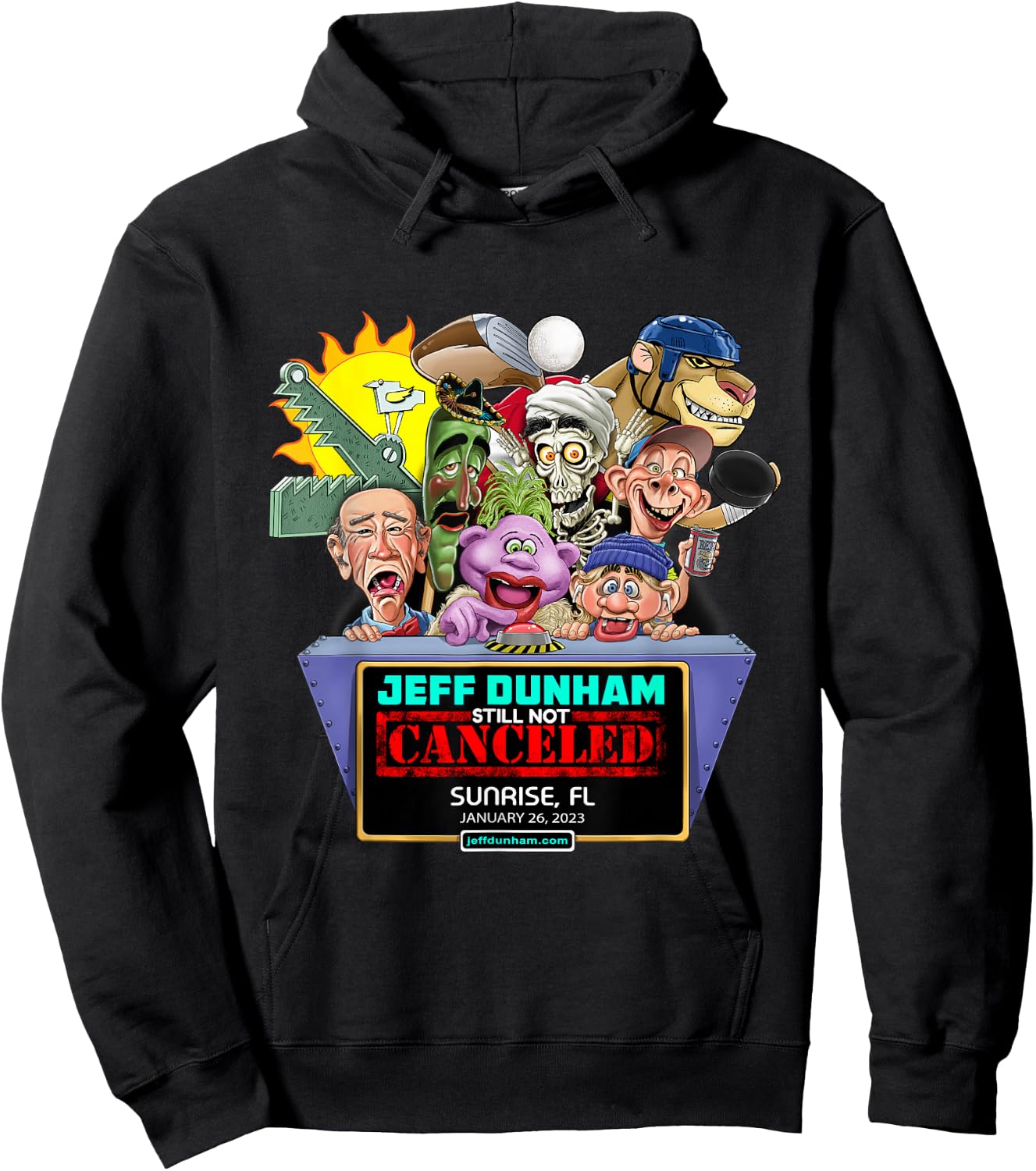 Jeff Dunham Sunrise, FL (2023) Hoodie - Hoodie | Black