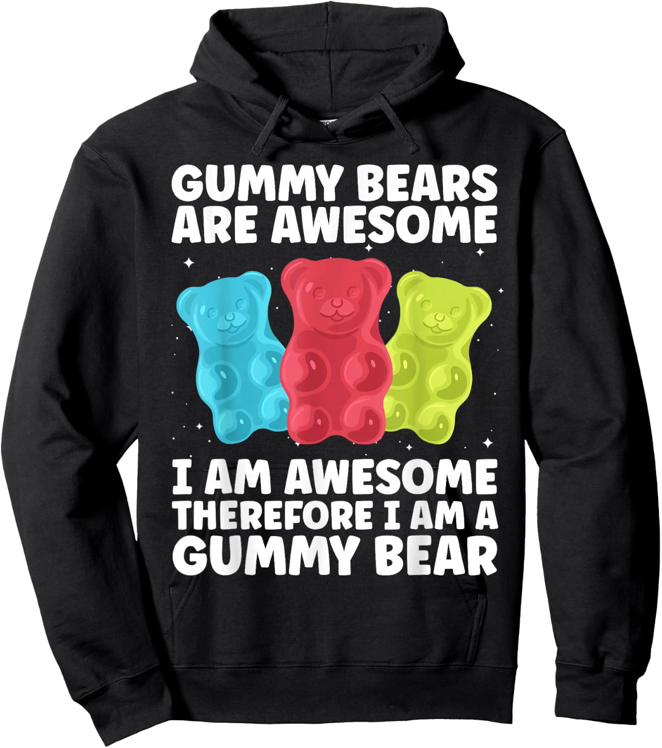 Funny Gummy Bear Art For Kids Girl Women Candy Lover Gummies Hoodie - Hoodie | Black