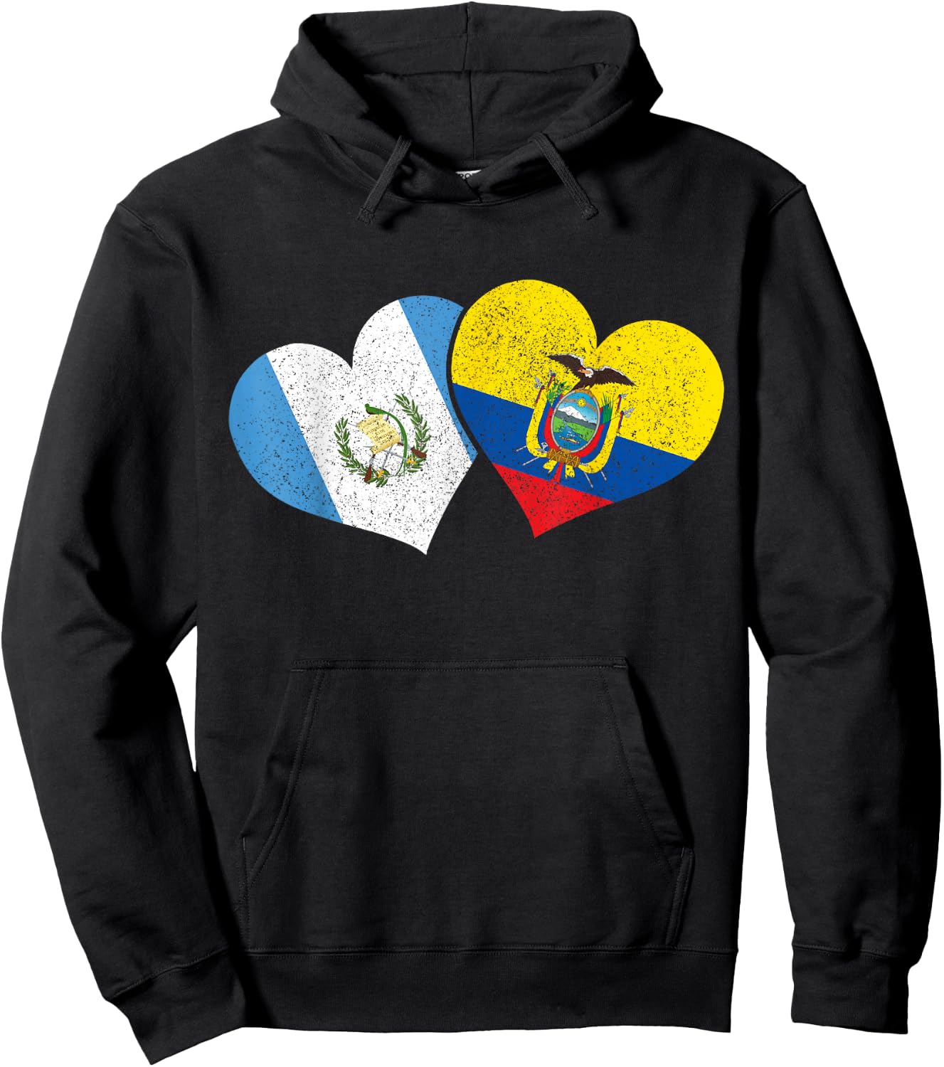 Guatemala Ecuador Ecuadorian Guatemalan Flag Hoodie - Hoodie | Black
