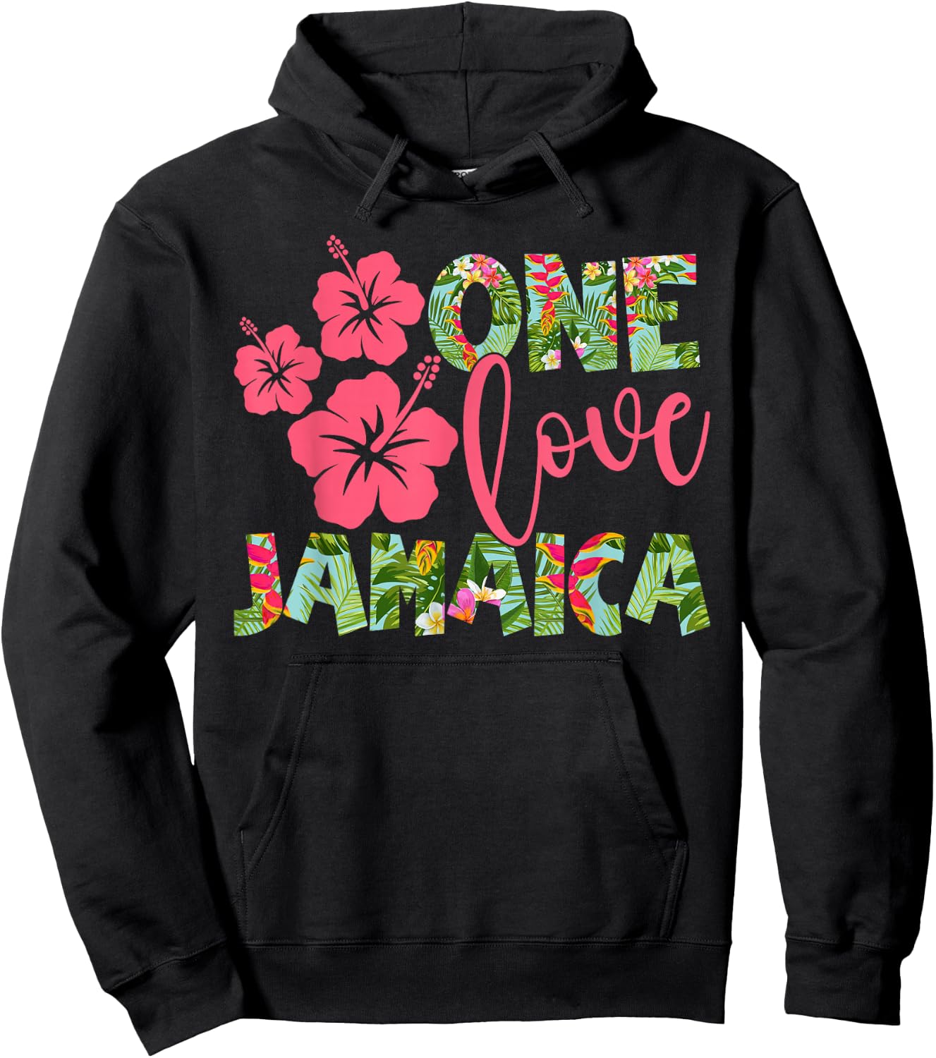 One Love Jamaica 2026 Caribbean Vacation Theme Family Group Hoodie - Hoodie | Black