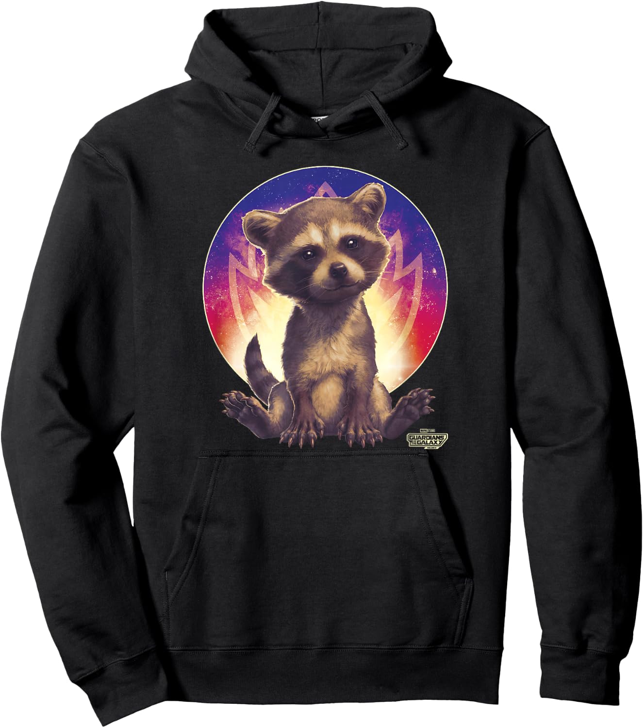 Marvel Guardians of the Galaxy Vol. 3 Baby Rocket Portrait Hoodie - Hoodie | Black