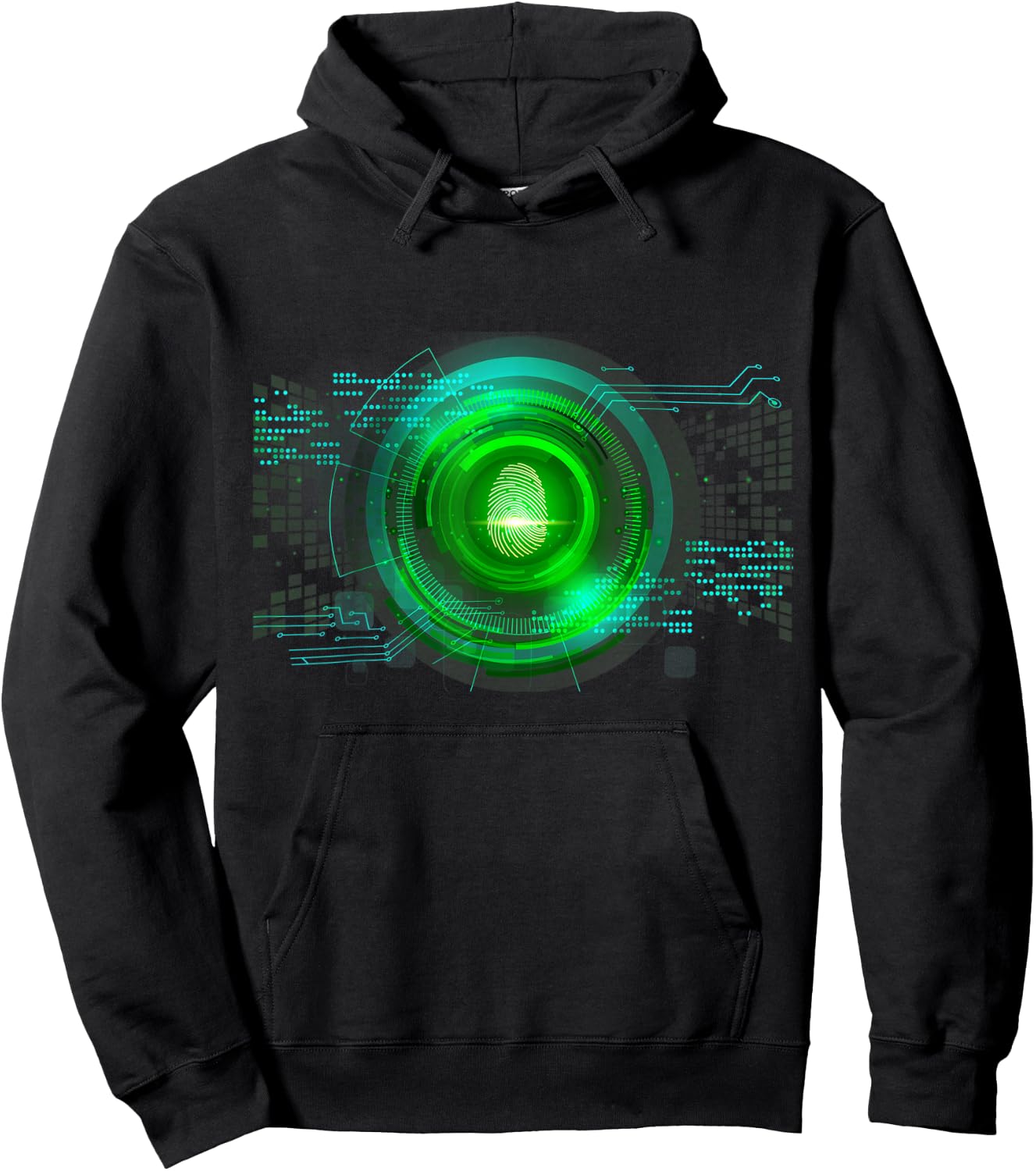 Funny Fingerprint Computer Technology Fingerprint Engineer Hoodie - Hoodie | Black