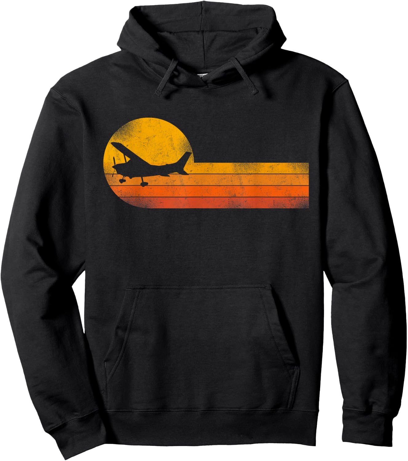 Airplane Pilot Vintage Hoodie - Hoodie | Black