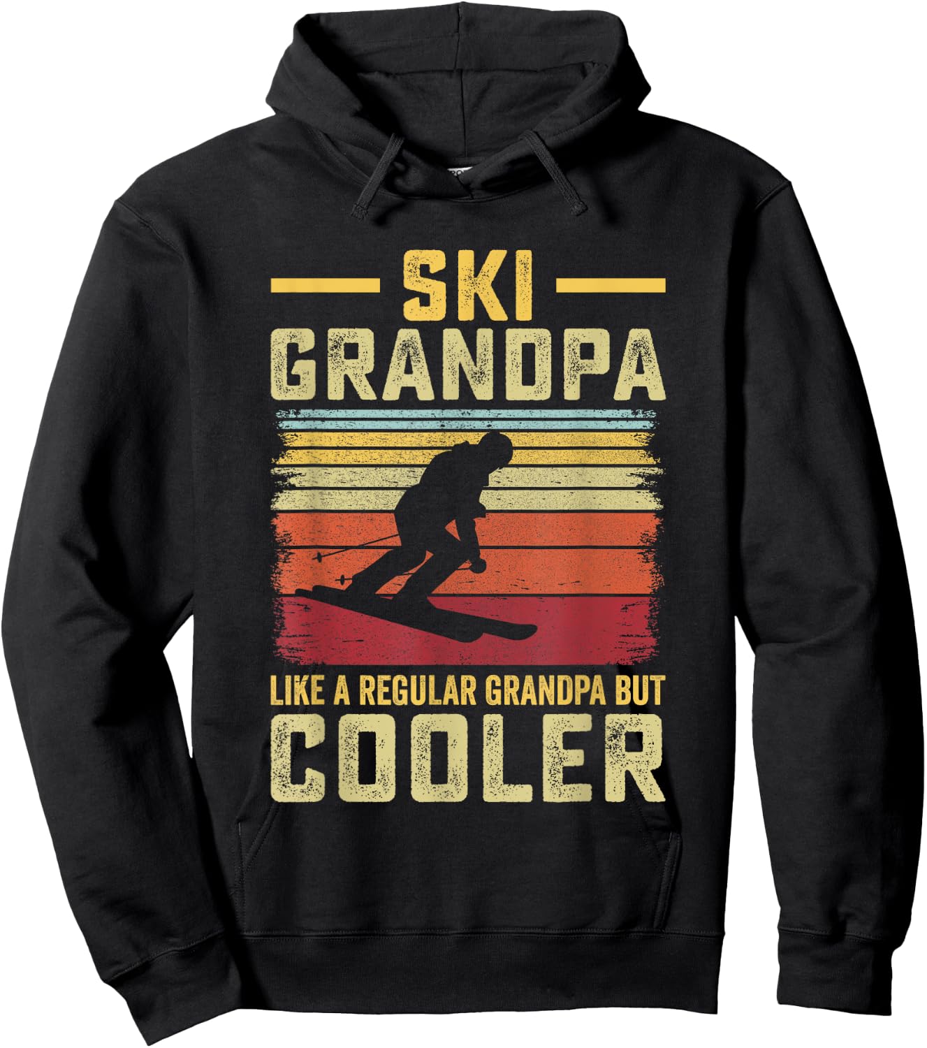 Father's Day - Ski Grandpa like a Regular Grandpa but Cooler Hoodie - Hoodie | Black