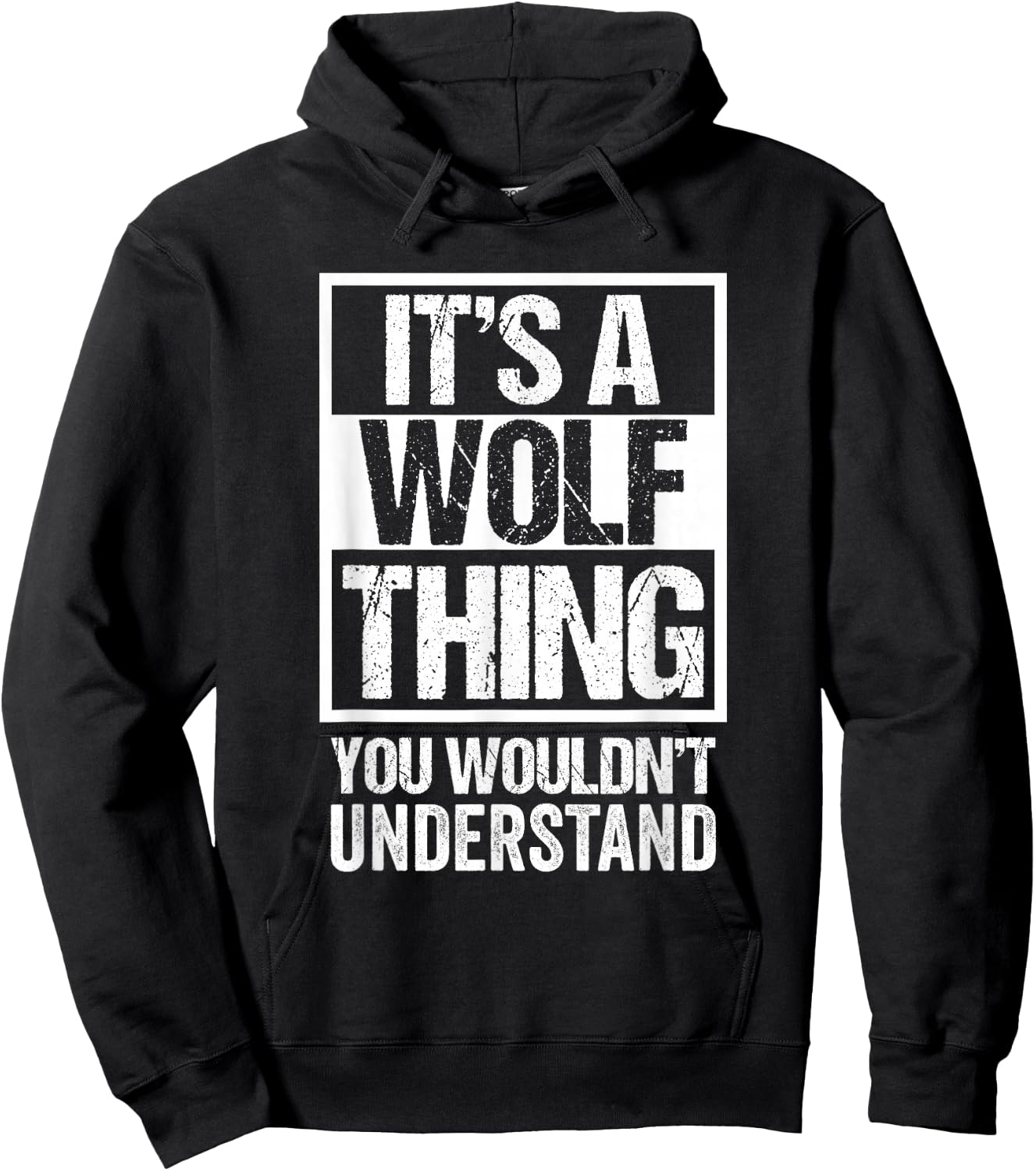 A Wolf Thing You Wouldn't Understand Surname Family Name Hoodie - Hoodie | Black