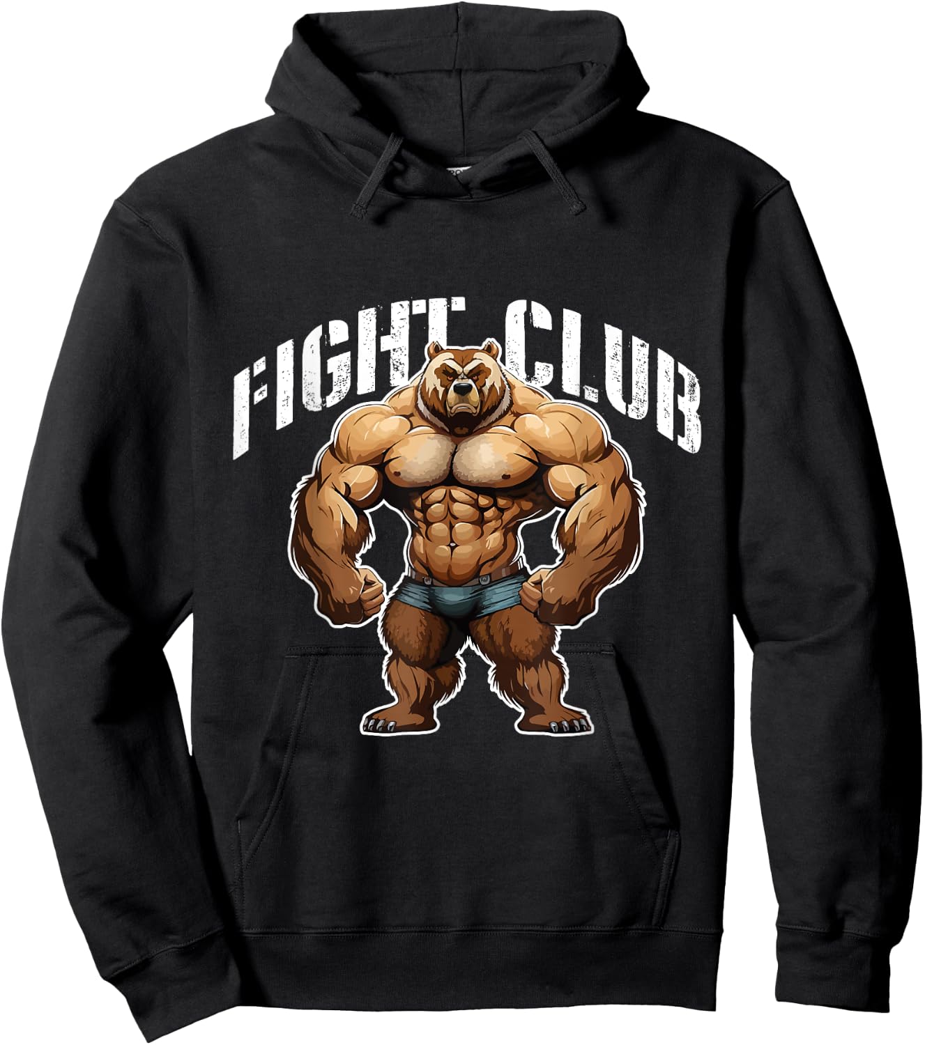Bear Beast Muscles | Boxing Workout Gym MMA Fight Club Hoodie - Hoodie | Black