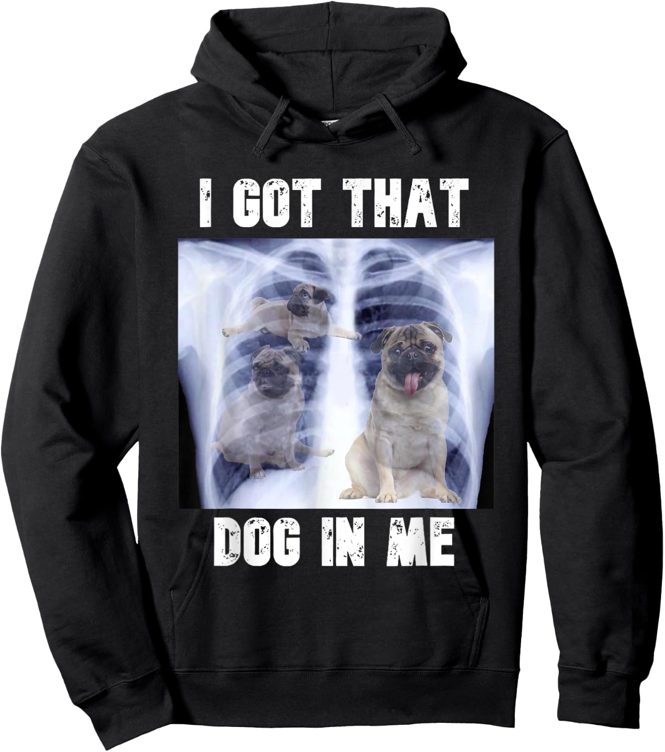 I Got that Dog in Me Xray Meme Hoodie - Hoodie | Black