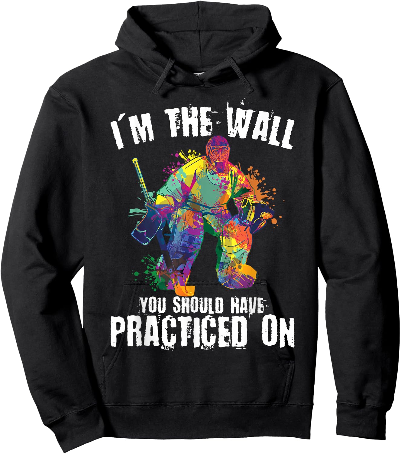 Funny Ice Hockey Goalie Ice Hockey Player Goalie Hoodie - Hoodie | Black