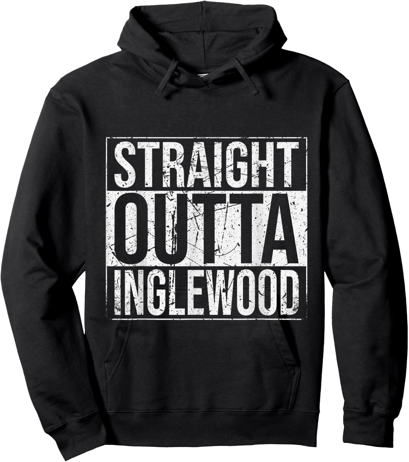 Straight Outta Inglewood Vintage Hoodie - Hoodie | Black