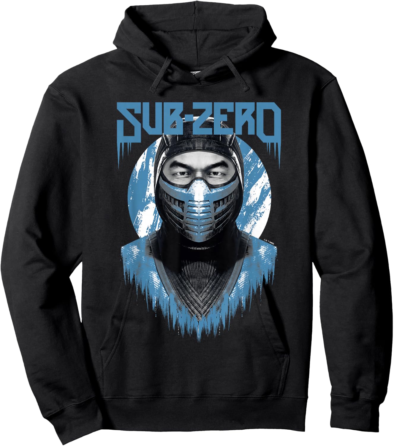Mortal Kombat Klassic Sub-Zero Big Face Bust Portrait Logo Hoodie - Hoodie | Black