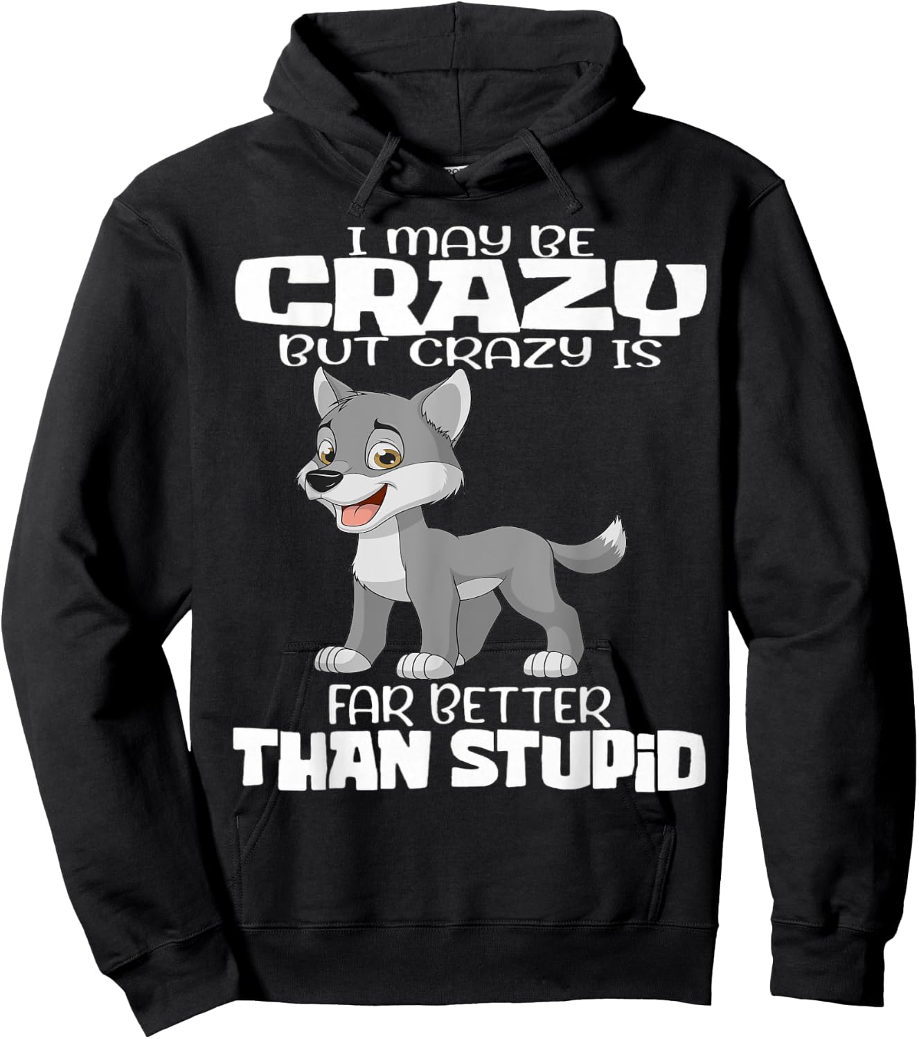 I May Be Crazy But Crazy Is Far Better Than Stupid Hoodie - Hoodie | Black